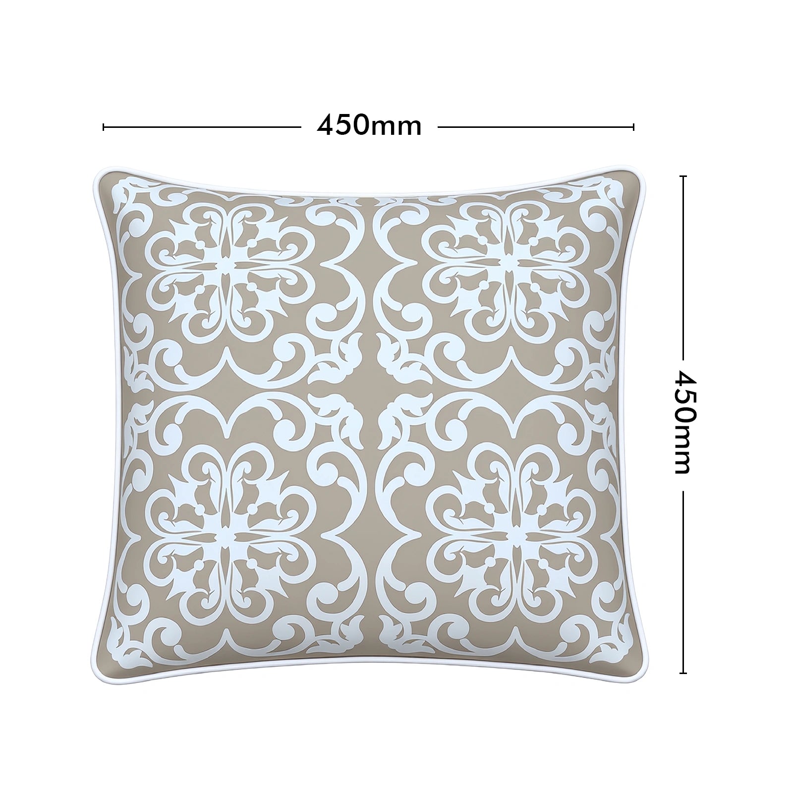 Mojo 45cm Moroccan Beige Cushion Cover with Pipe