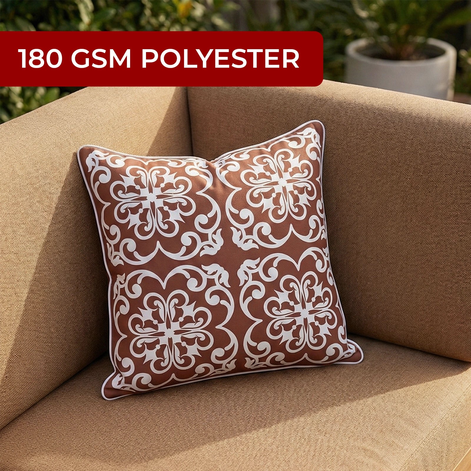 Mojo 45cm Moroccan Terracotta Cushion Cover with Pipe