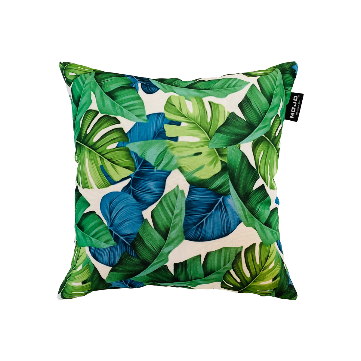 Mojo MJOC0346 45cm Leaf Outdoor Throw Cushion – tropical leaf print weather-resistant throw cushion for outdoor furniture