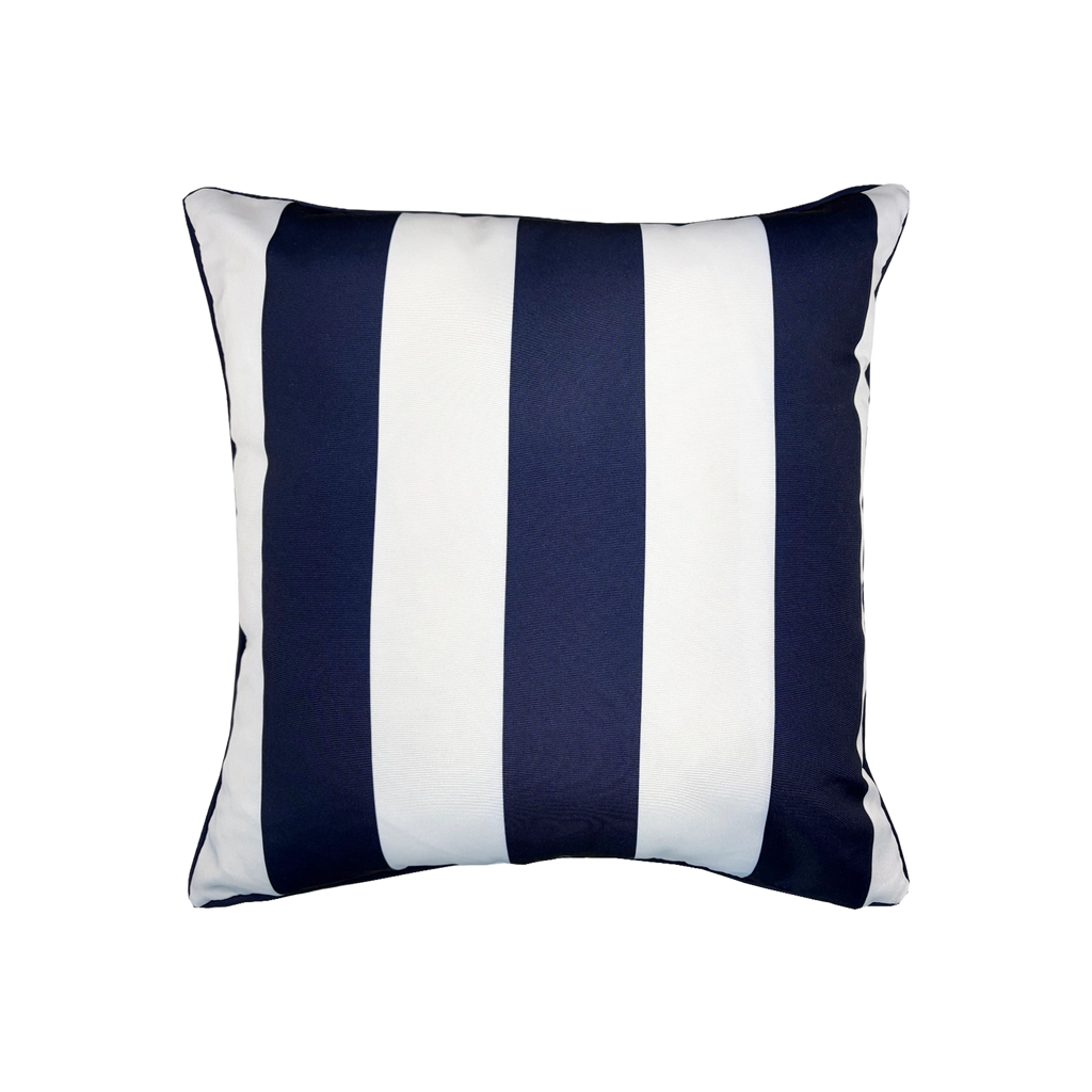 Mojo 45cm Navy Cabana Stripe Outdoor Throw Cushion