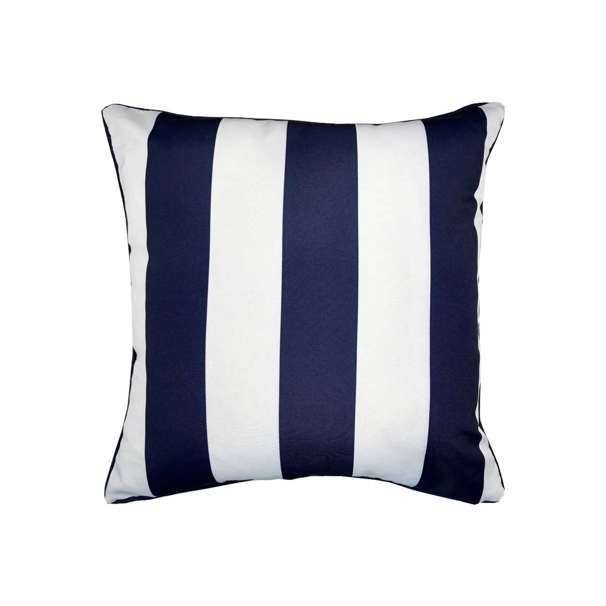 Mojo MJOC0414 45cm Cabana Stripe Navy Outdoor Throw Cushion – classic navy striped weather-resistant throw cushion for outdoor furniture