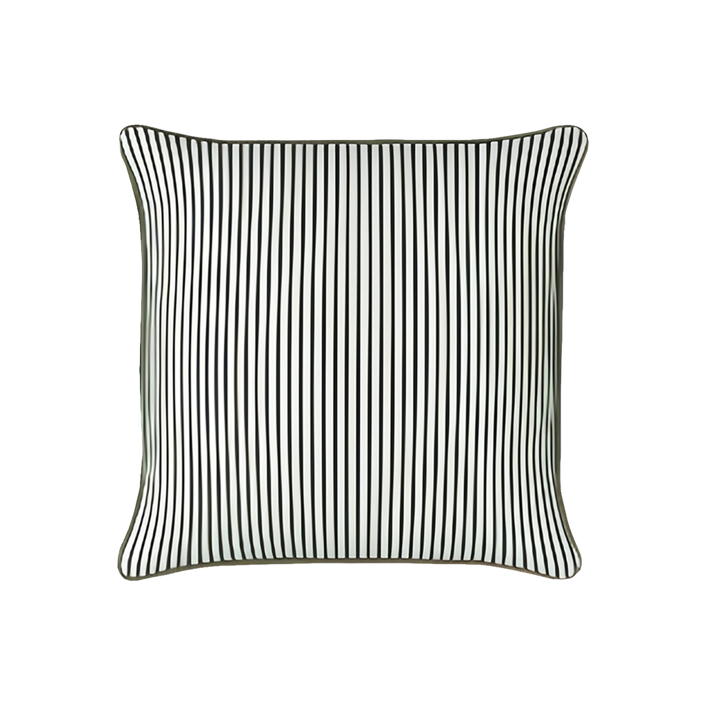Mojo 45cm Pinstripe Green Cushion Cover with Pipe