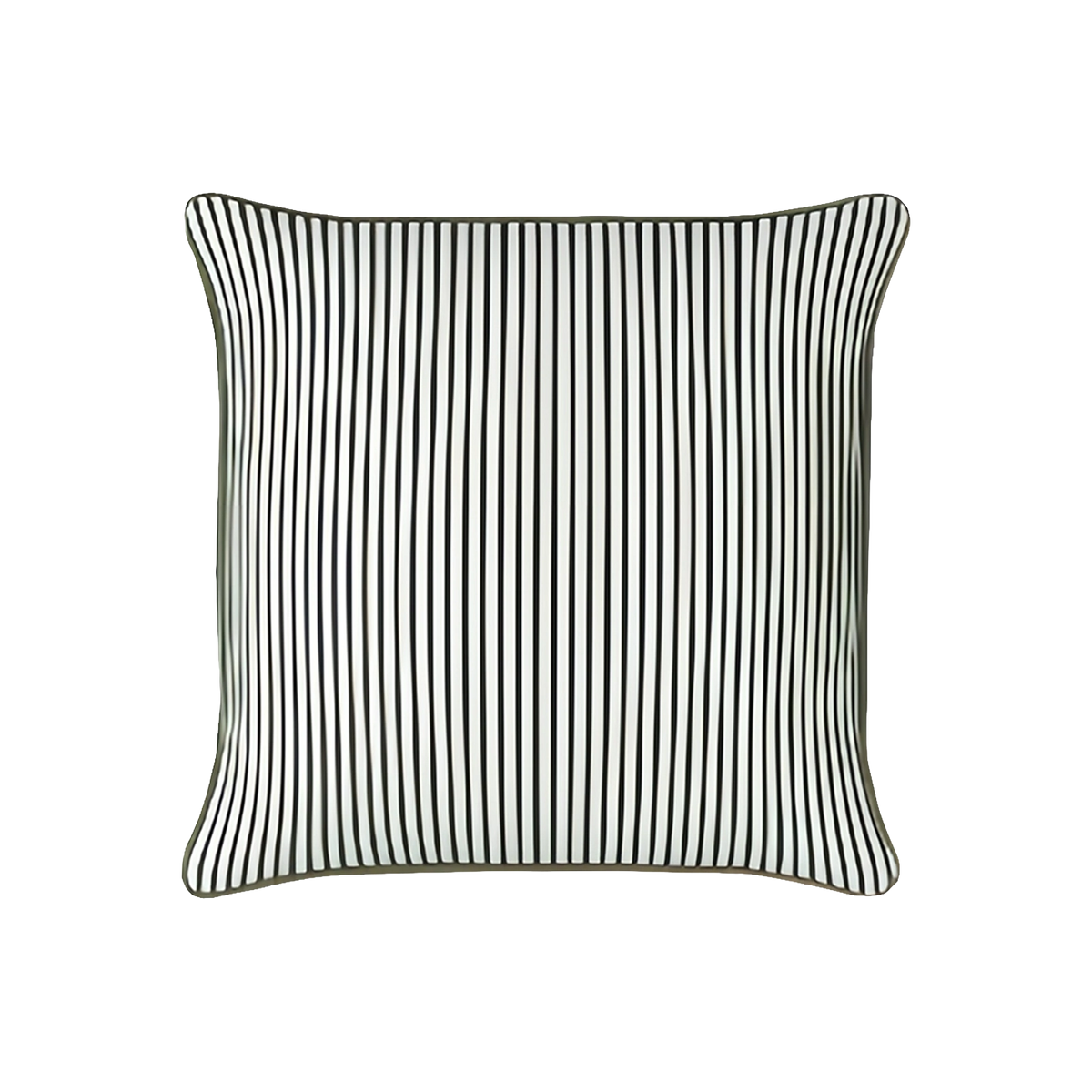 Mojo MJOC0370 45cm Pinstripe Green Cushion Cover with Pipe – fresh piped green pinstripe outdoor cushion cover