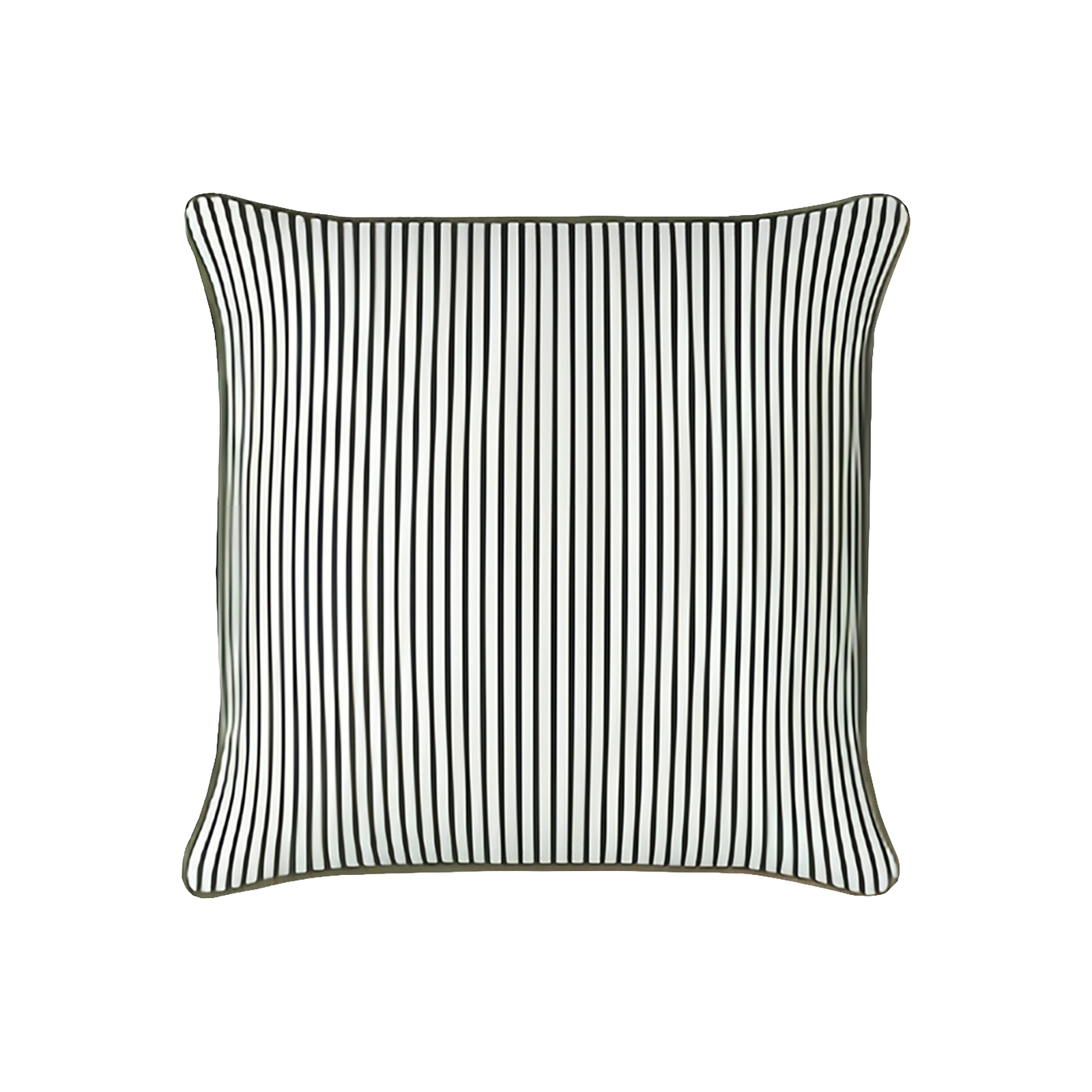 Mojo 45cm Pinstripe Green Cushion Cover with Pipe