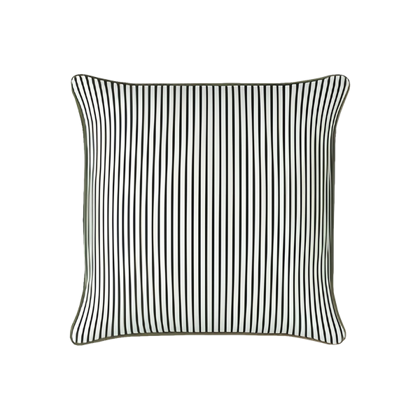 Mojo MJOC0370 45cm Pinstripe Green Cushion Cover with Pipe – fresh piped green pinstripe outdoor cushion cover