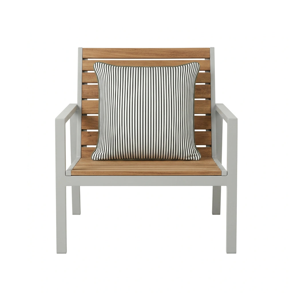 Mojo 45cm Pinstripe Green Cushion Cover with Pipe
