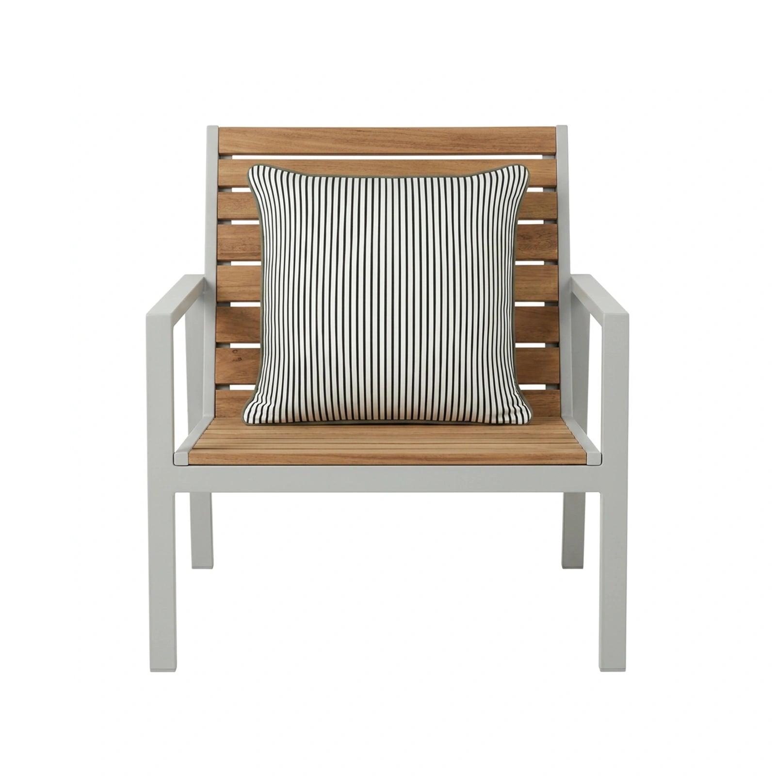 Mojo 45cm Pinstripe Green Cushion Cover with Pipe