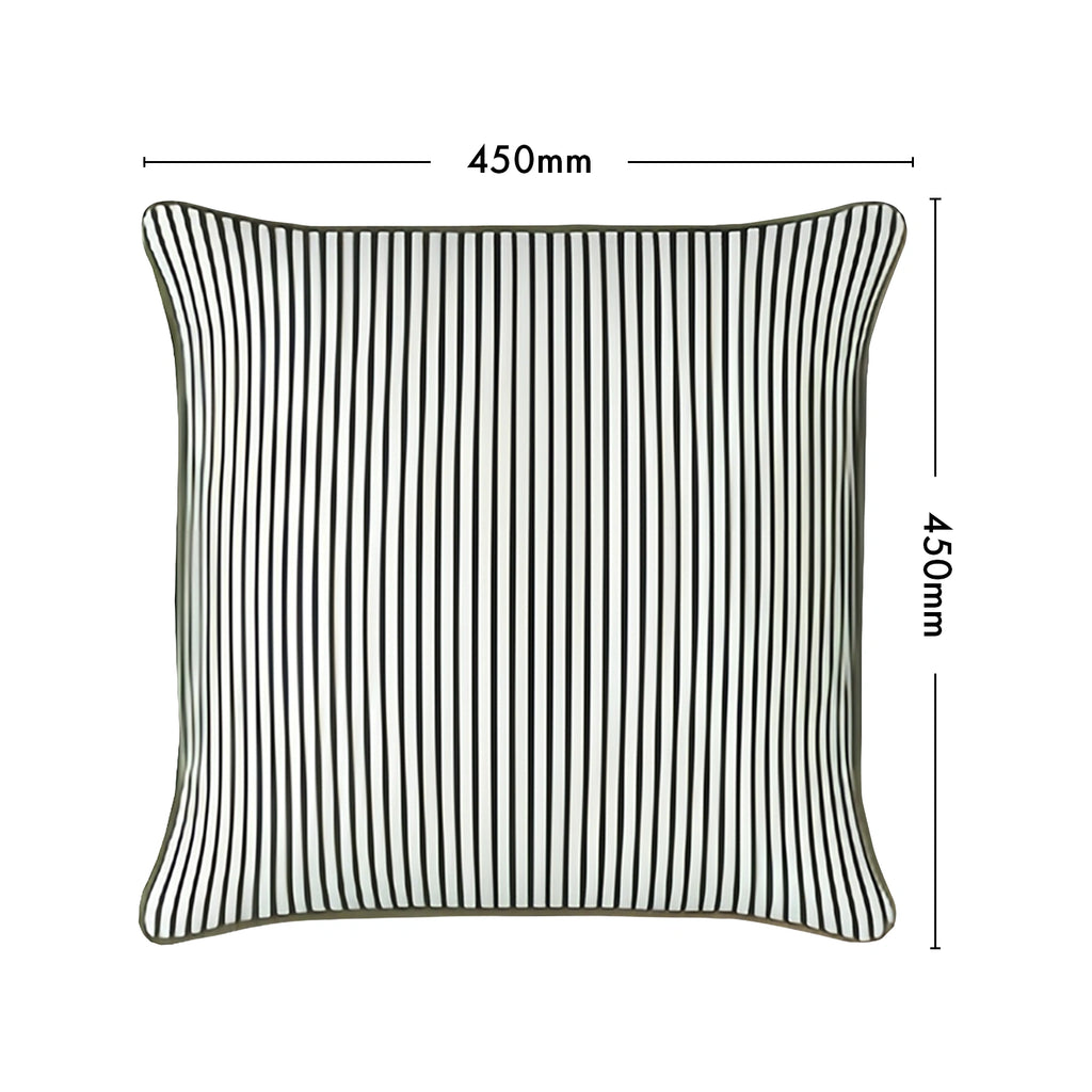 Mojo 45cm Pinstripe Green Cushion Cover with Pipe