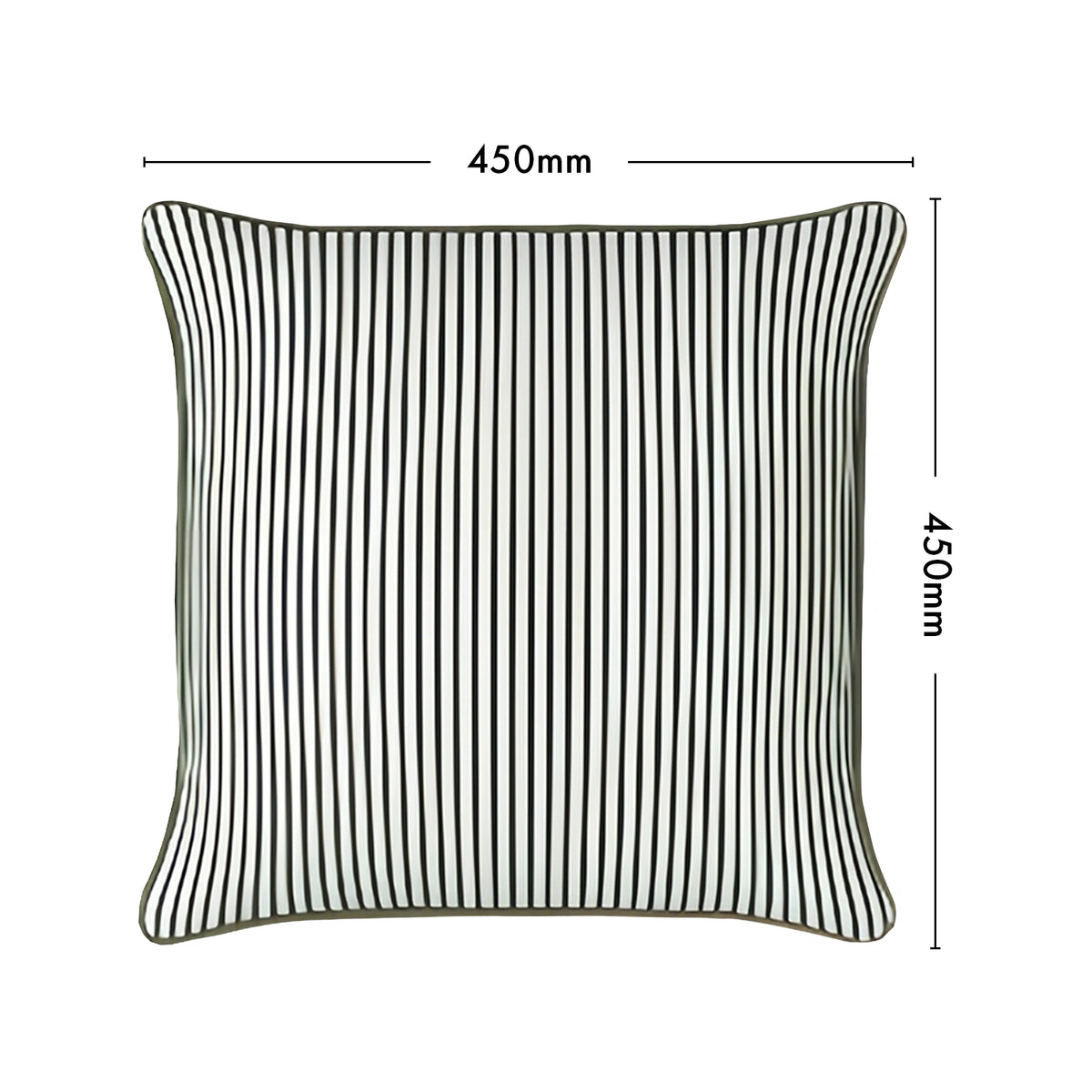 Mojo MJOC0370 45cm Pinstripe Green Cushion Cover with Pipe – fresh piped green pinstripe outdoor cushion cover