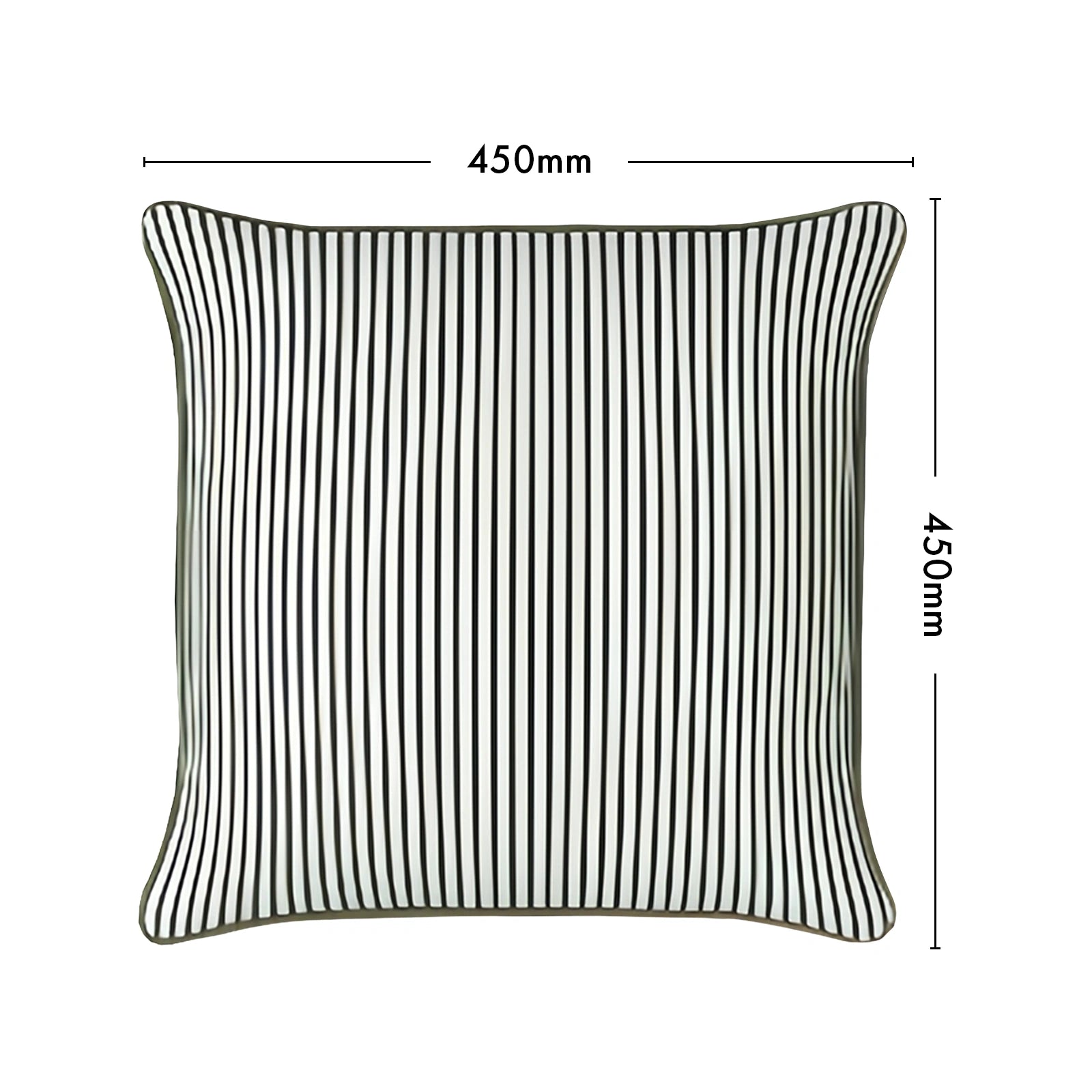 Mojo 45cm Pinstripe Green Cushion Cover with Pipe