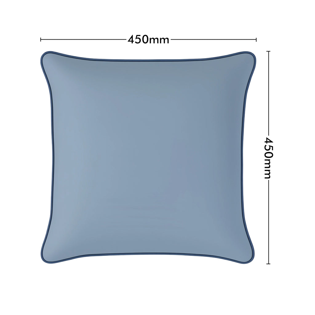 Mojo 45cm Solid Blue Cushion Cover With Pipe