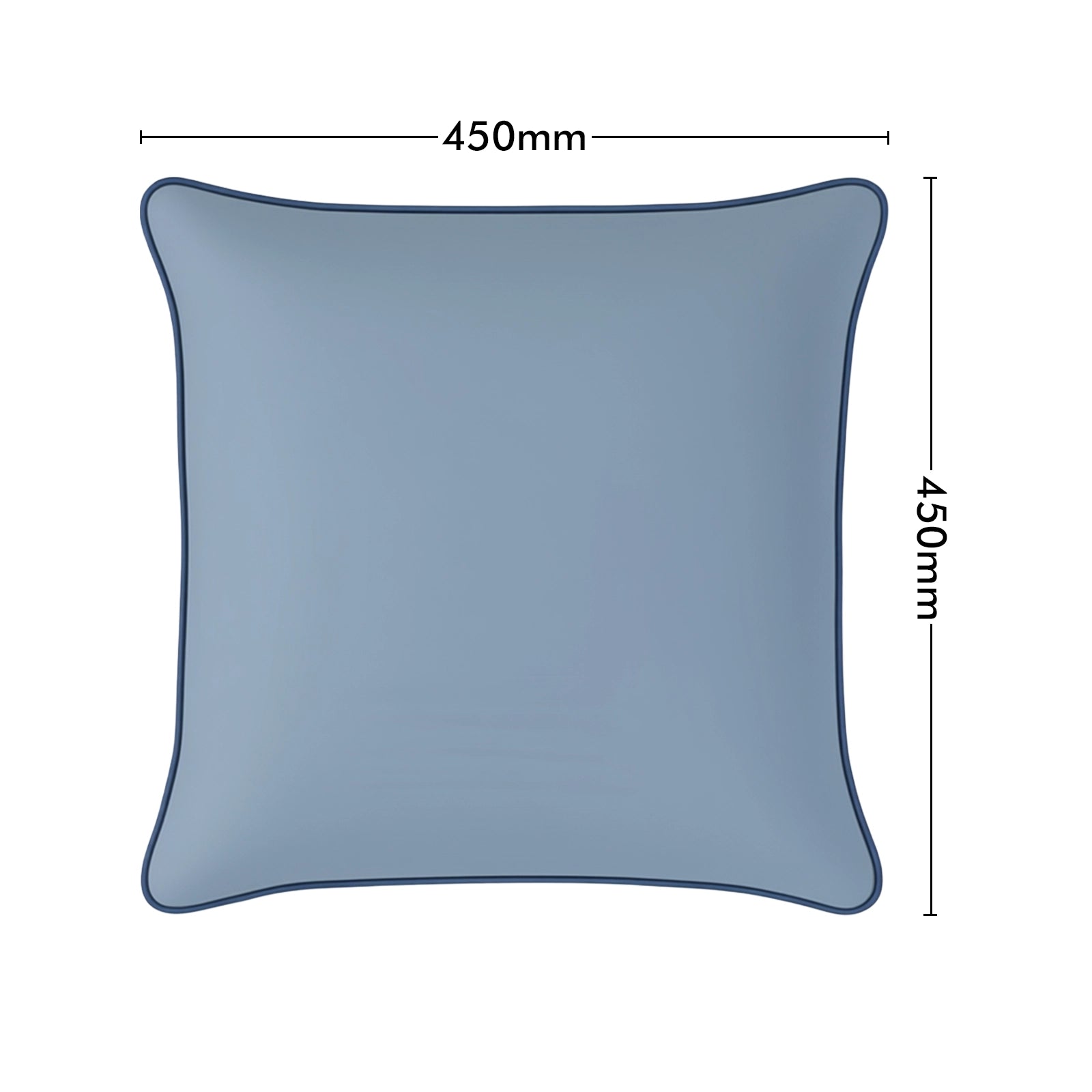 Mojo 45cm Solid Blue Cushion Cover With Pipe