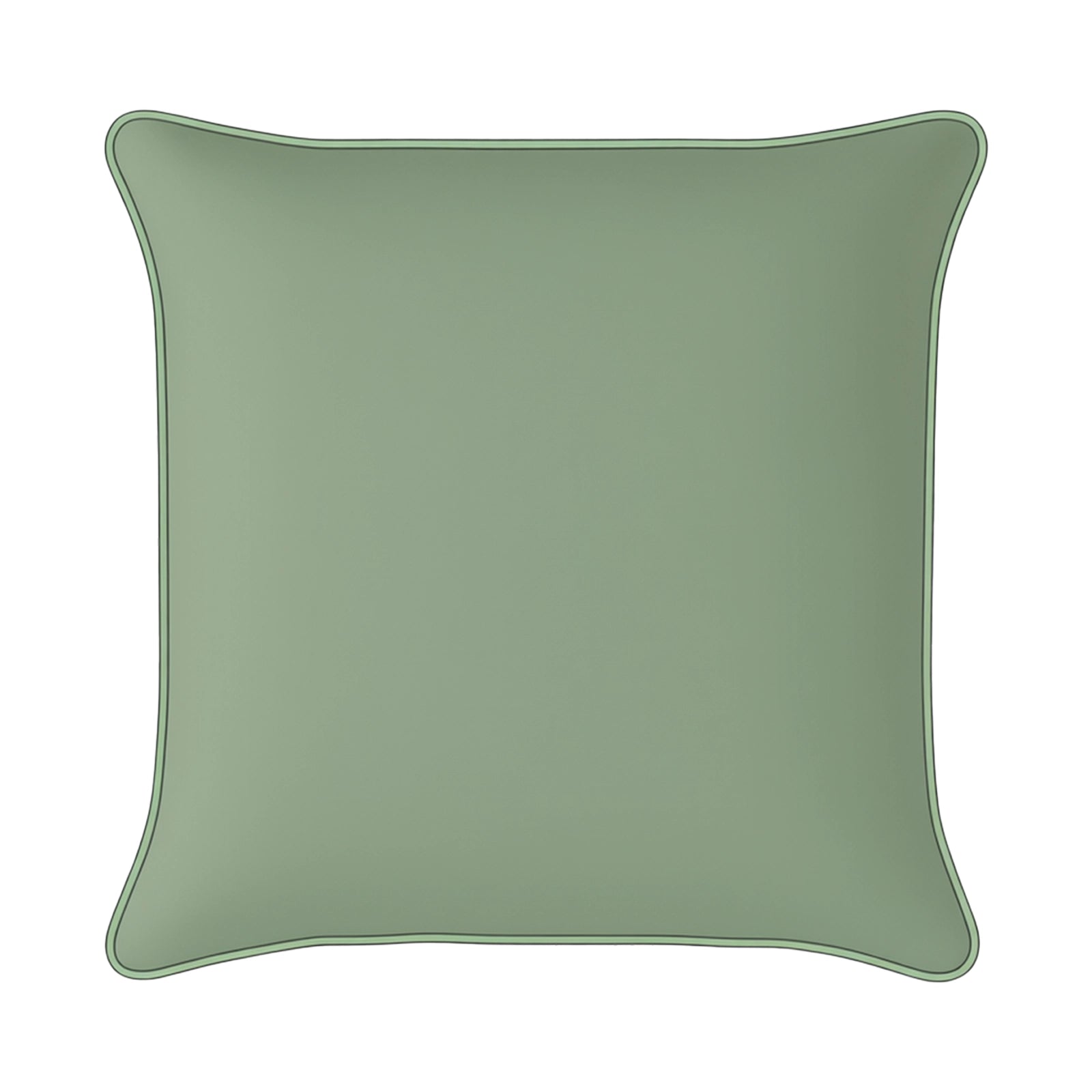 Mojo 45cm Solid Sage Cushion Cover with Pipe