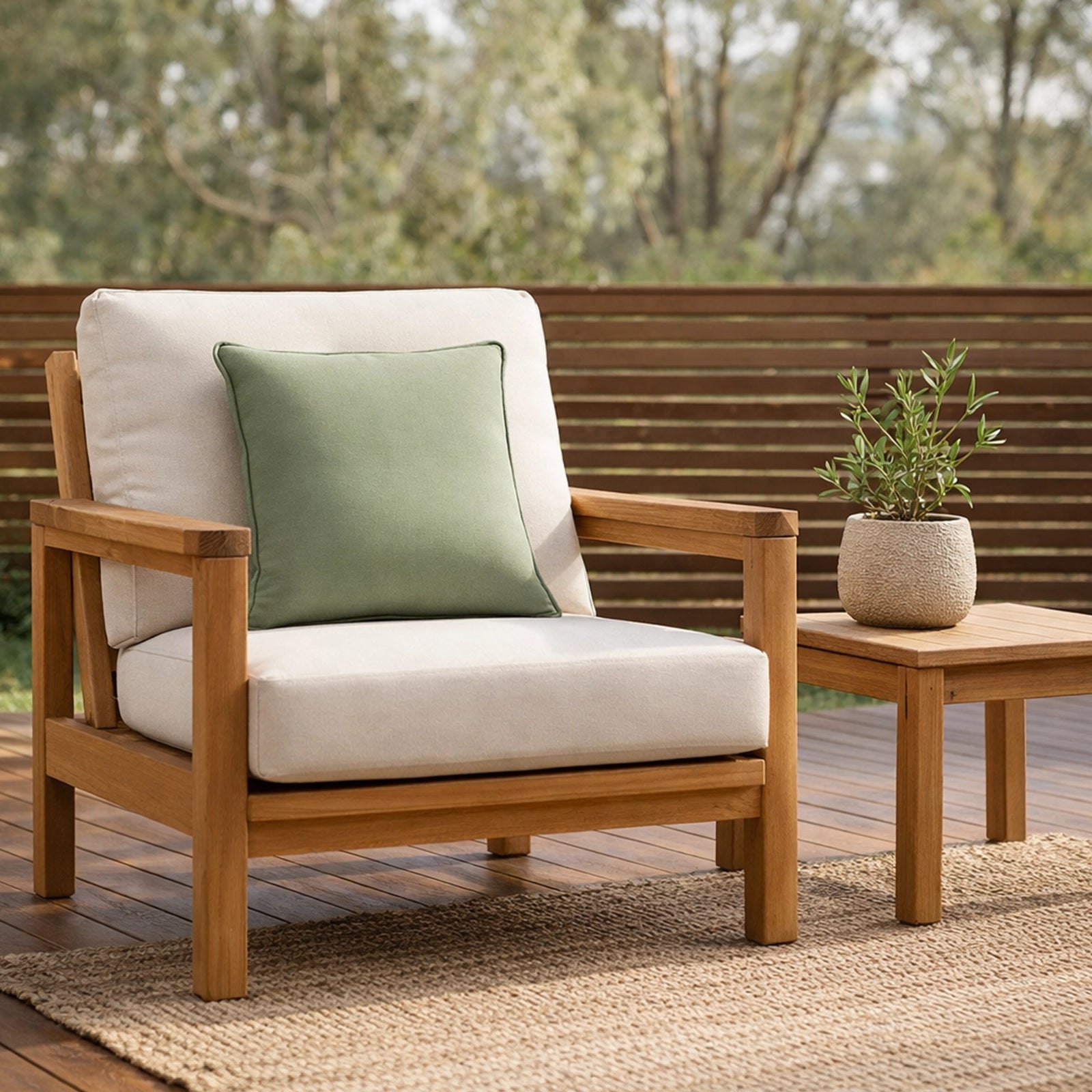 Mojo 45cm Solid Sage Cushion Cover with Pipe
