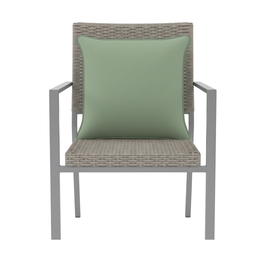 Mojo 45cm Solid Sage Cushion Cover with Pipe