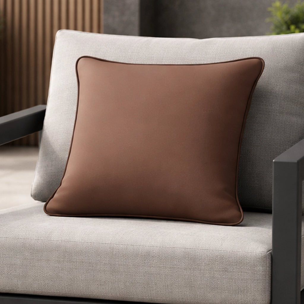Mojo 45cm Solid Terracotta Cushion Cover With Pipe
