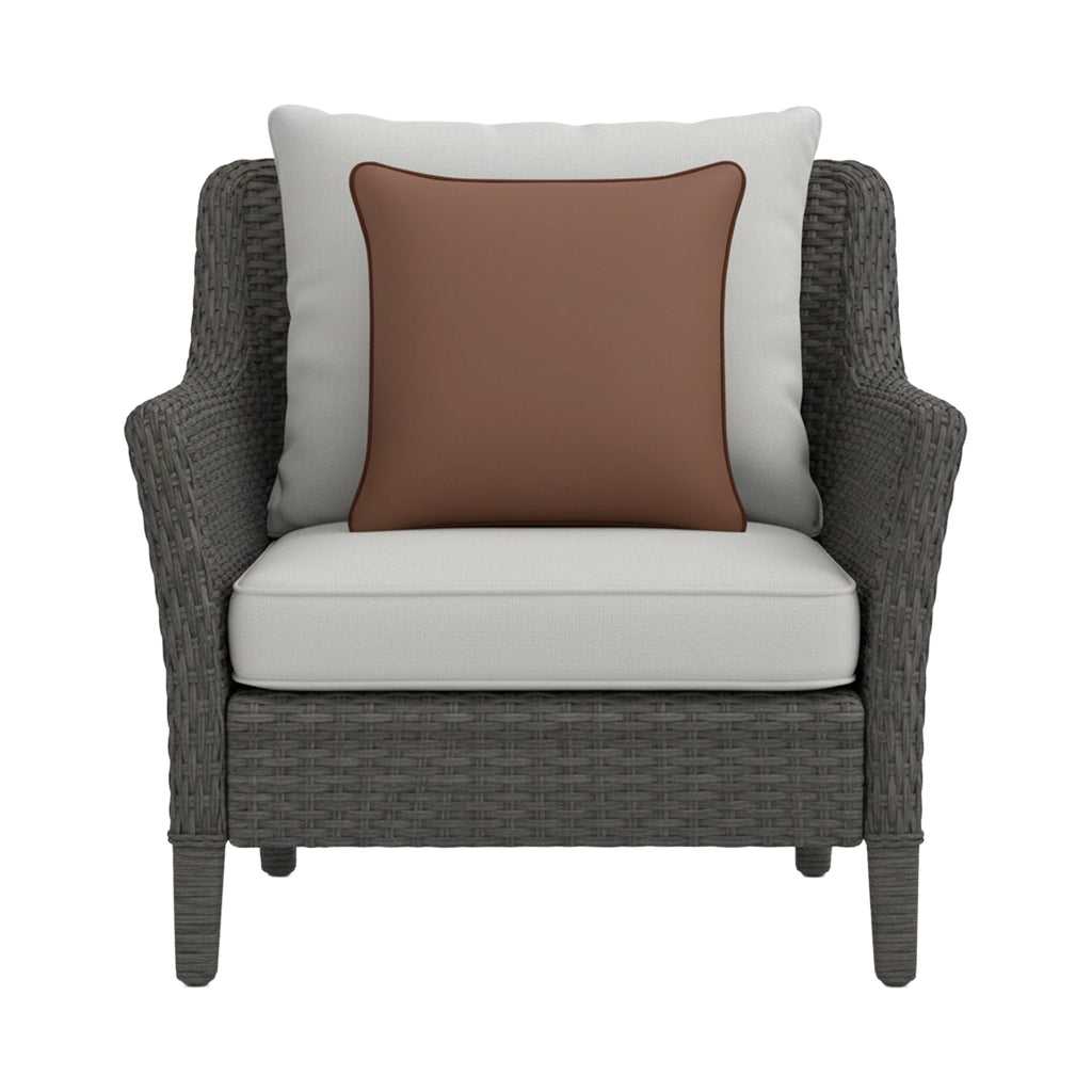 Mojo 45cm Solid Terracotta Cushion Cover With Pipe