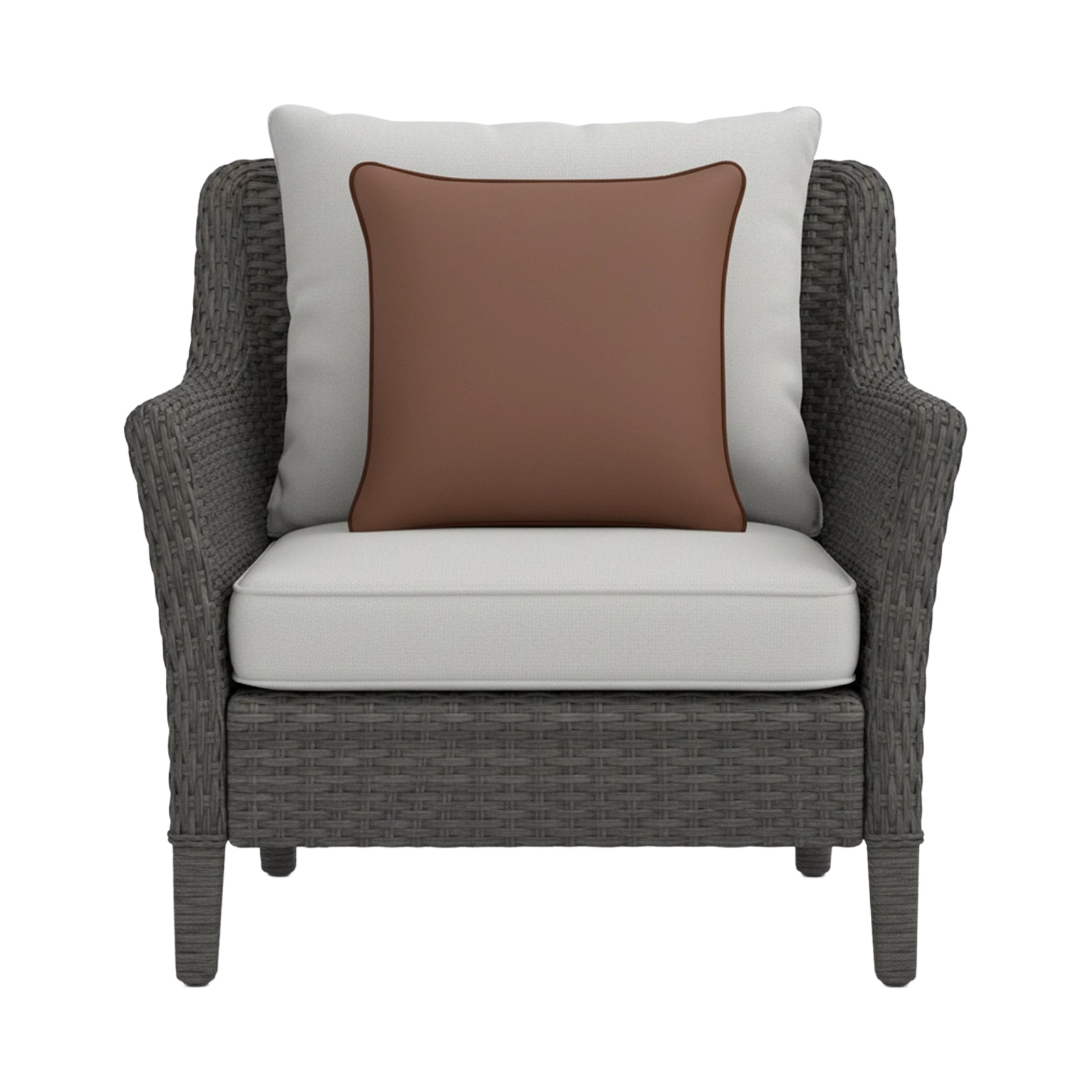 Mojo 45cm Solid Terracotta Cushion Cover With Pipe