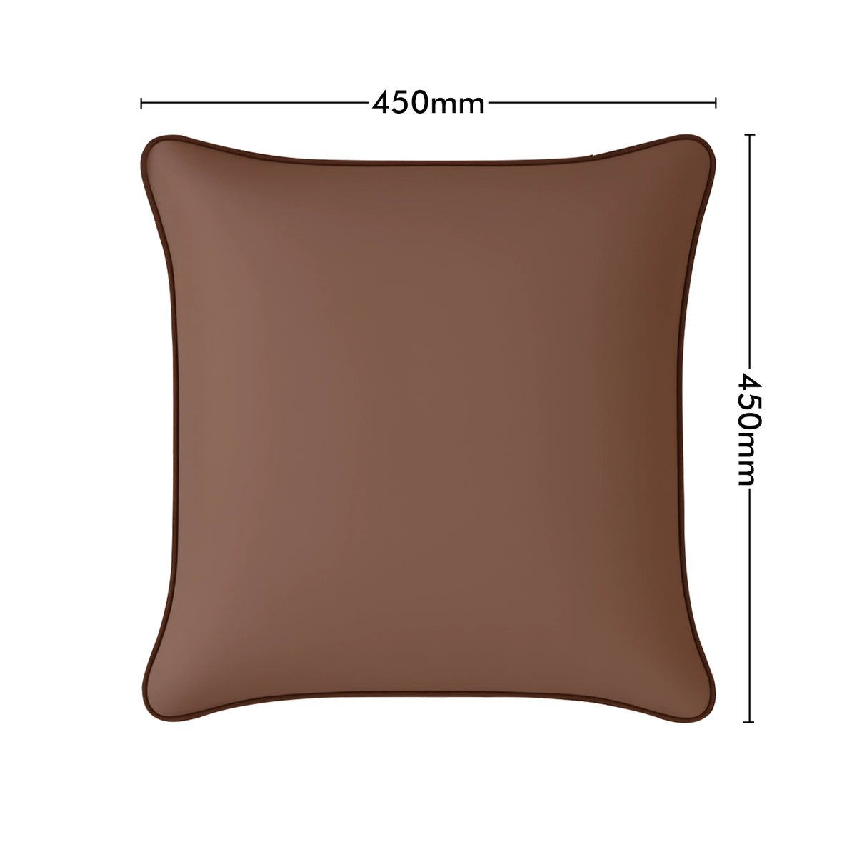 Mojo MJOC0384 45cm Solid Terracotta Cushion Cover with Pipe – earthy piped solid terracotta outdoor cushion cover