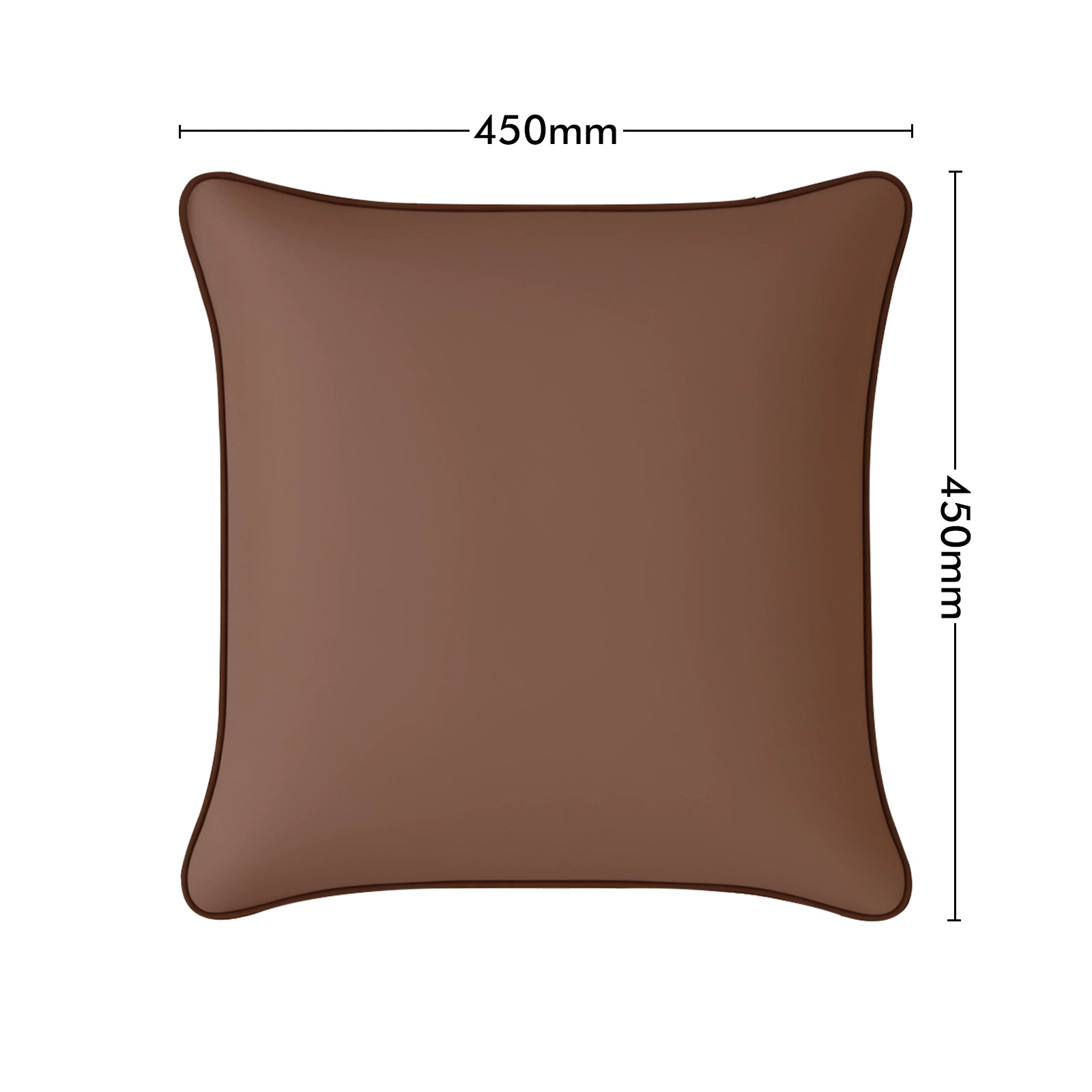 Mojo 45cm Solid Terracotta Cushion Cover With Pipe
