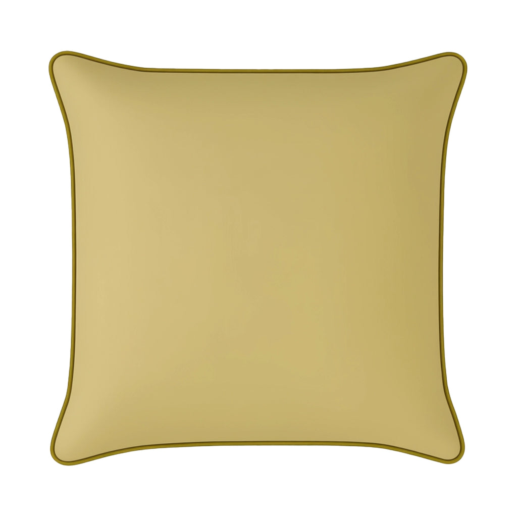 Mojo 45cm Solid Yellow Cushion Cover with Pipe