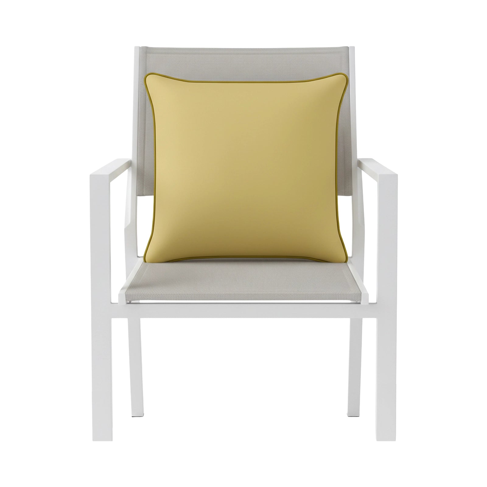 Mojo 45cm Solid Yellow Cushion Cover with Pipe
