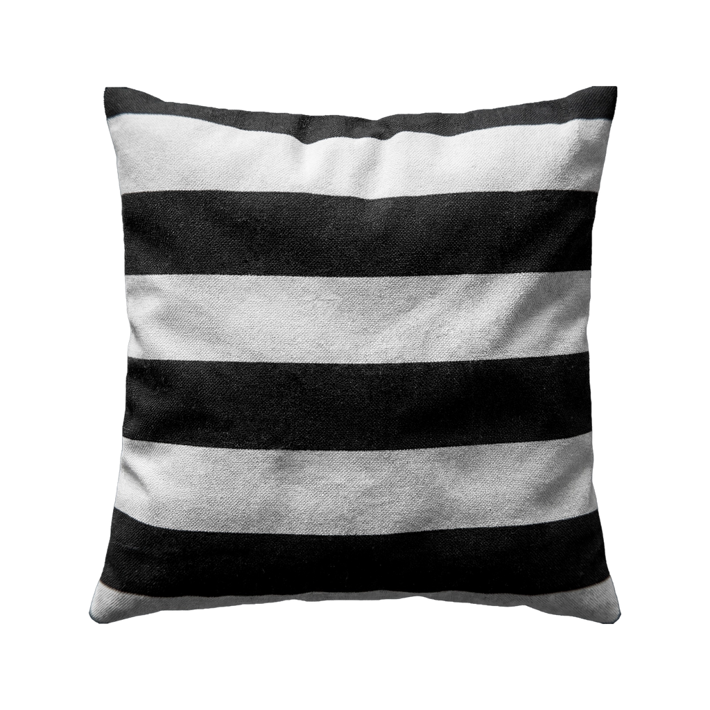 Mojo 60cm Black & White Striped Cushion Cover