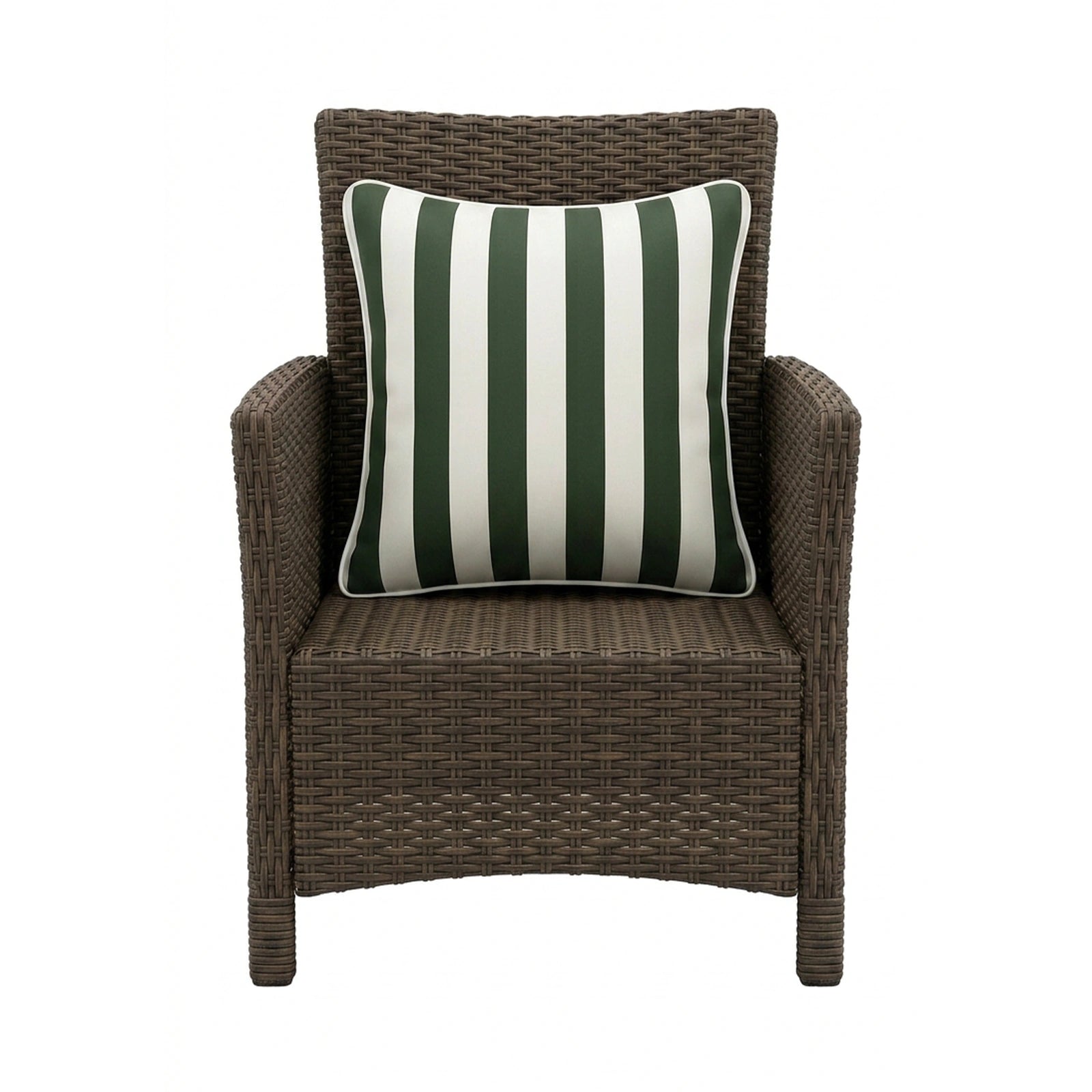 Mojo 60cm Cabana Stripe Green Cushion Cover with Pipe