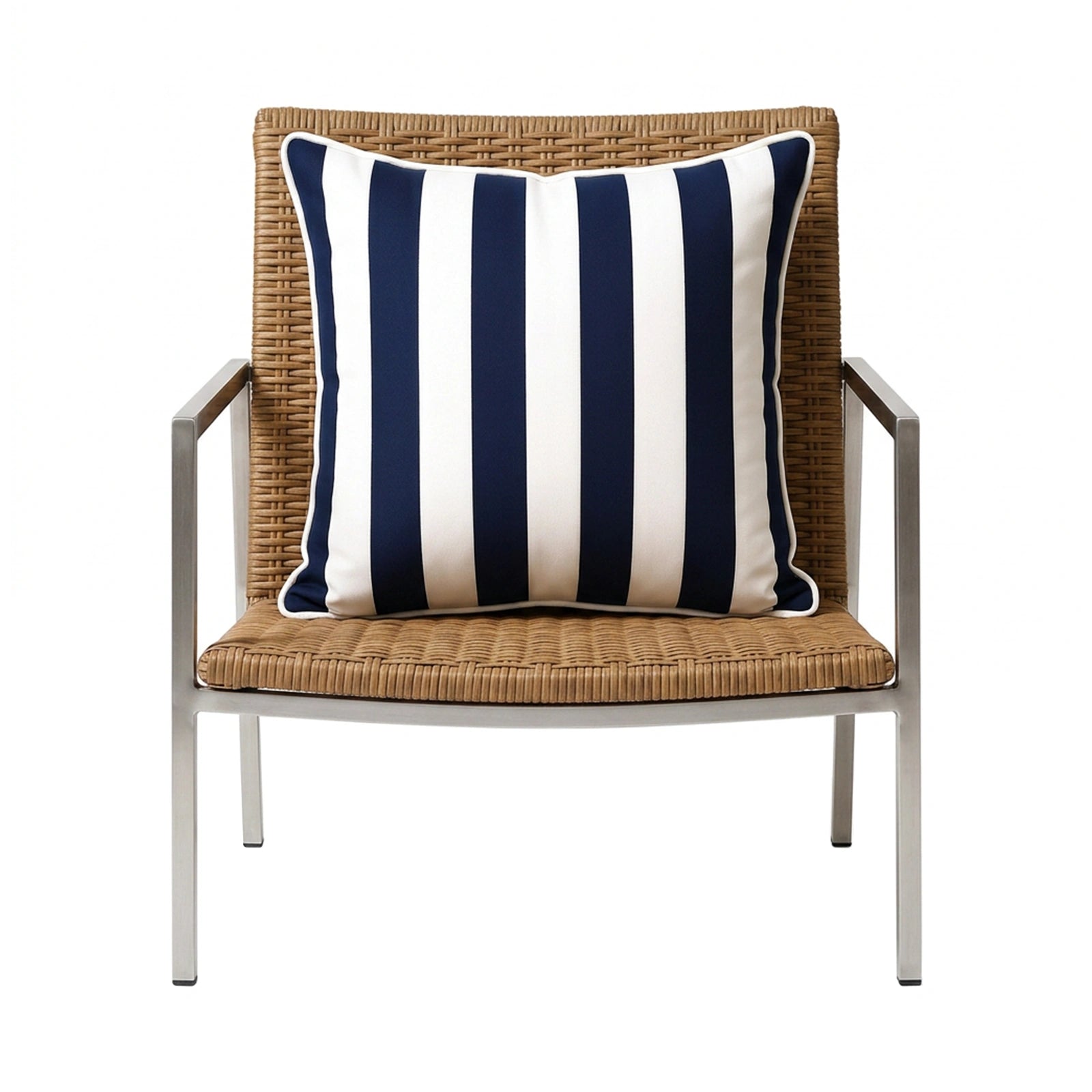 Mojo 60cm Cabana Stripe Navy Cushion Cover with Pipe