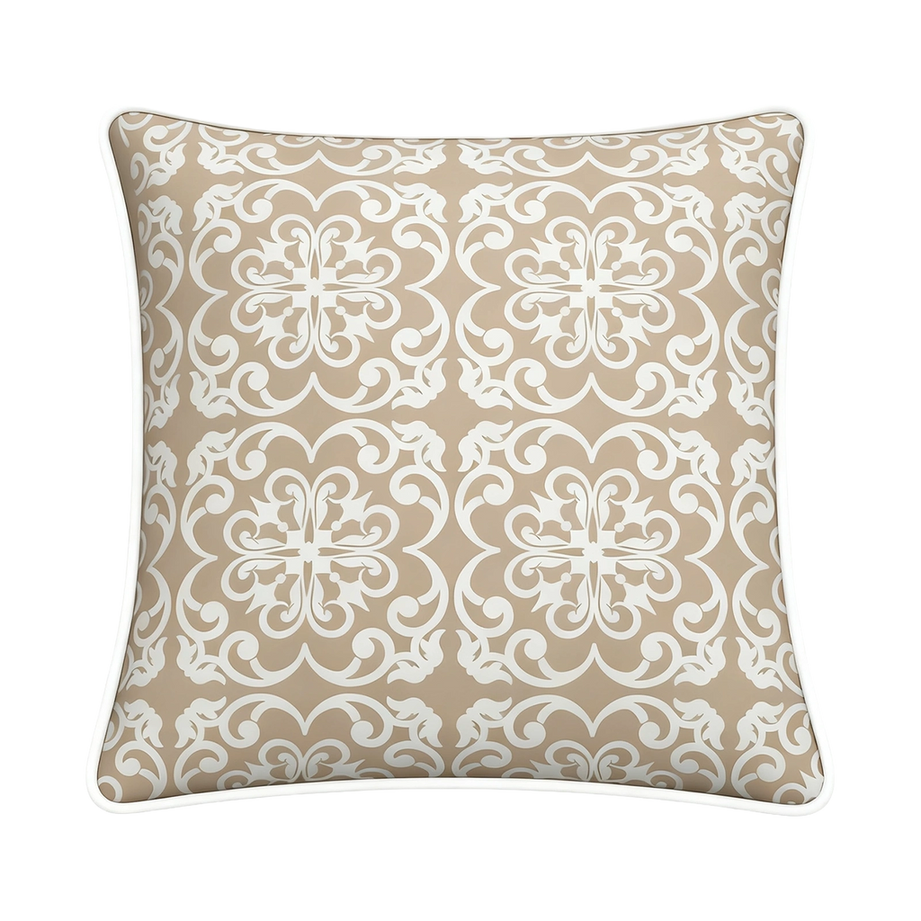 Mojo 60cm Moroccan Beige Cushion Cover with Pipe
