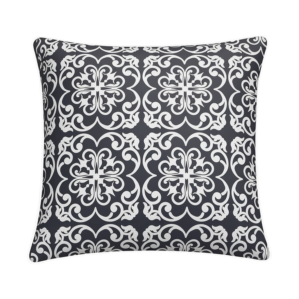 Mojo 60cm Moroccan Navy Cushion Cover with Pipe