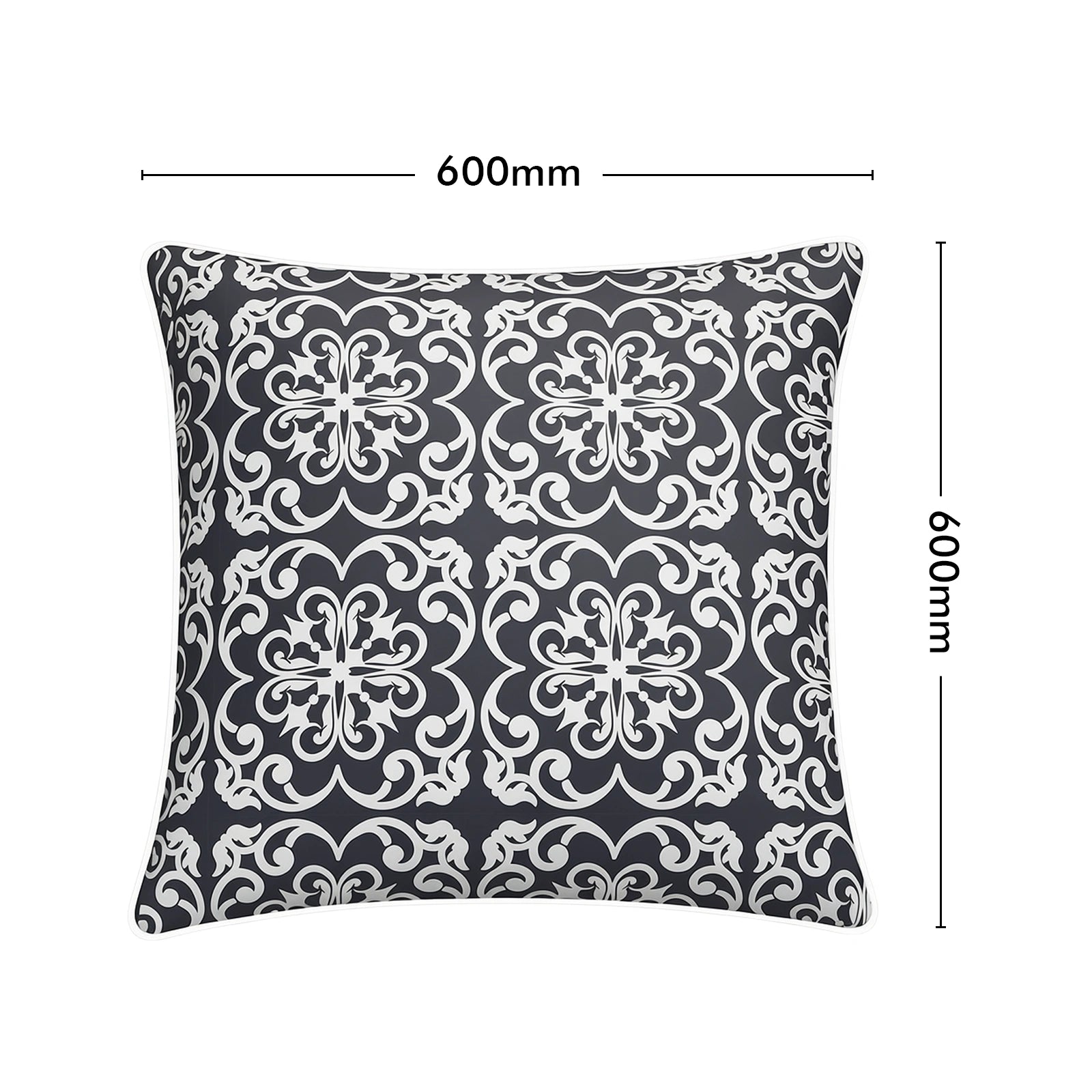 Mojo 60cm Moroccan Navy Cushion Cover with Pipe