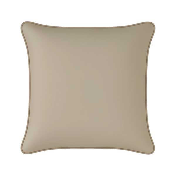 Mojo MJOC0380 60cm Solid Beige Cushion Cover with Pipe – large piped solid beige outdoor cushion cover