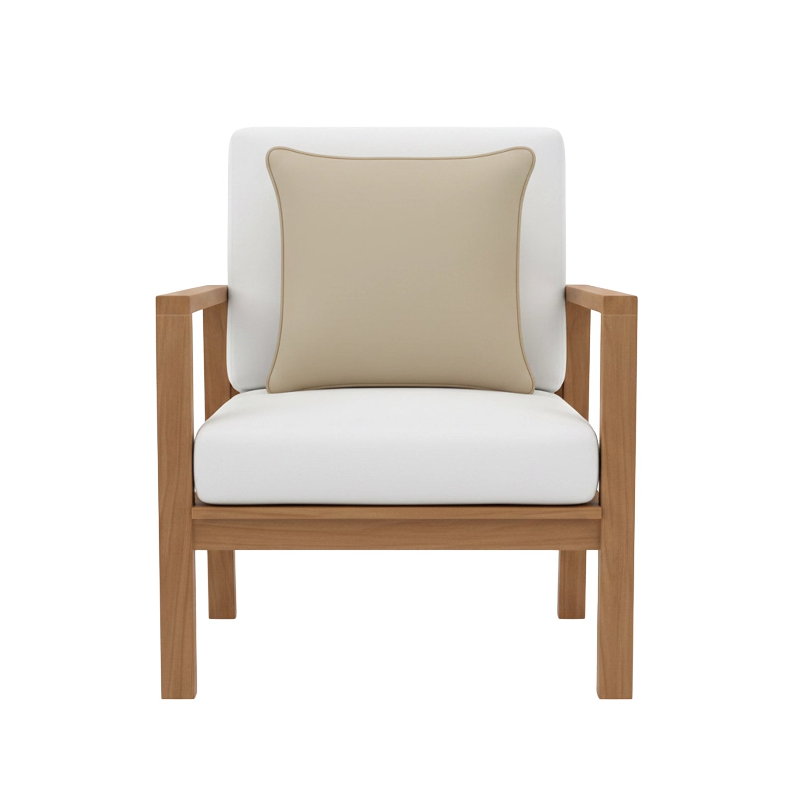 Mojo 60cm Solid Beige Cushion Cover with Pipe