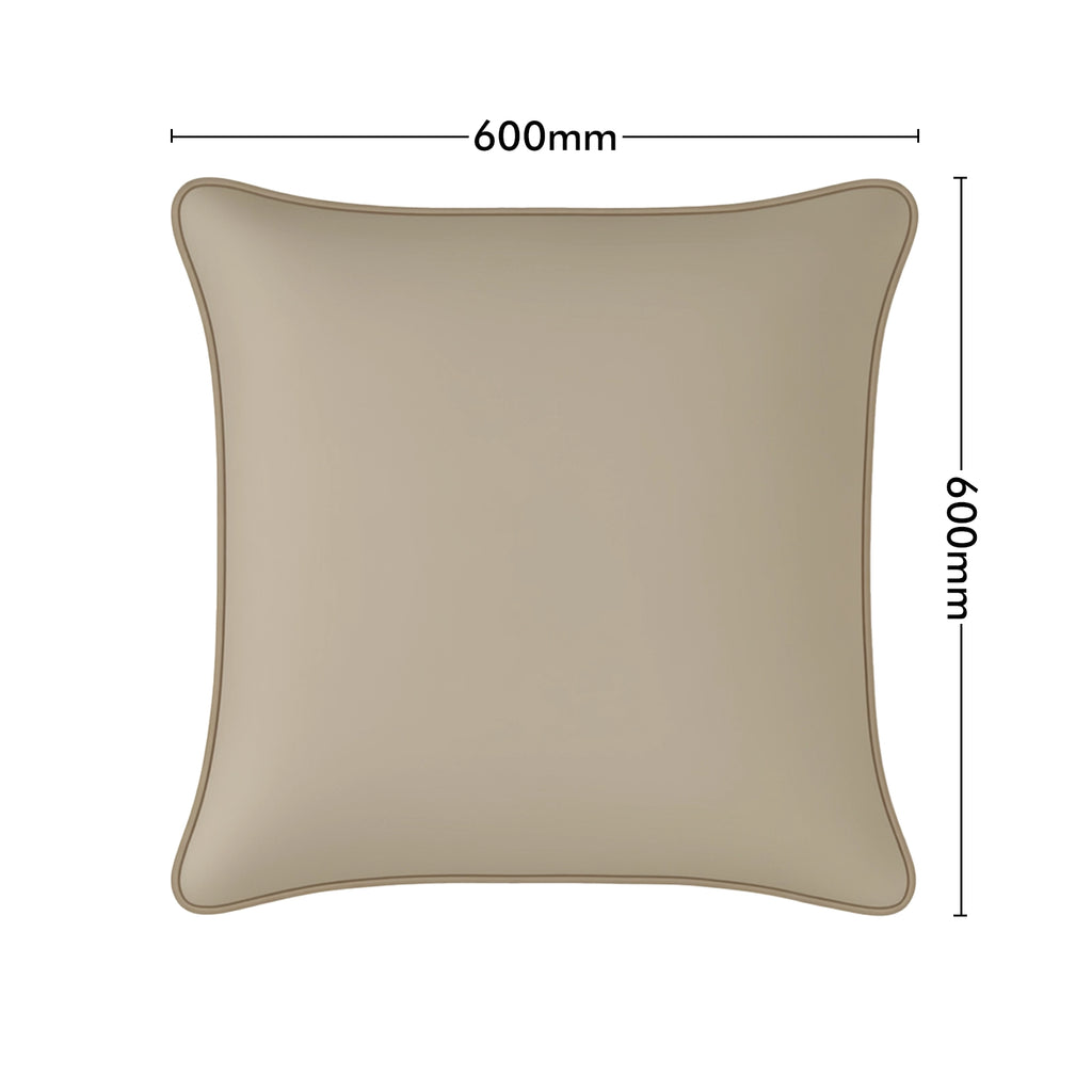 Mojo 60cm Solid Beige Cushion Cover with Pipe