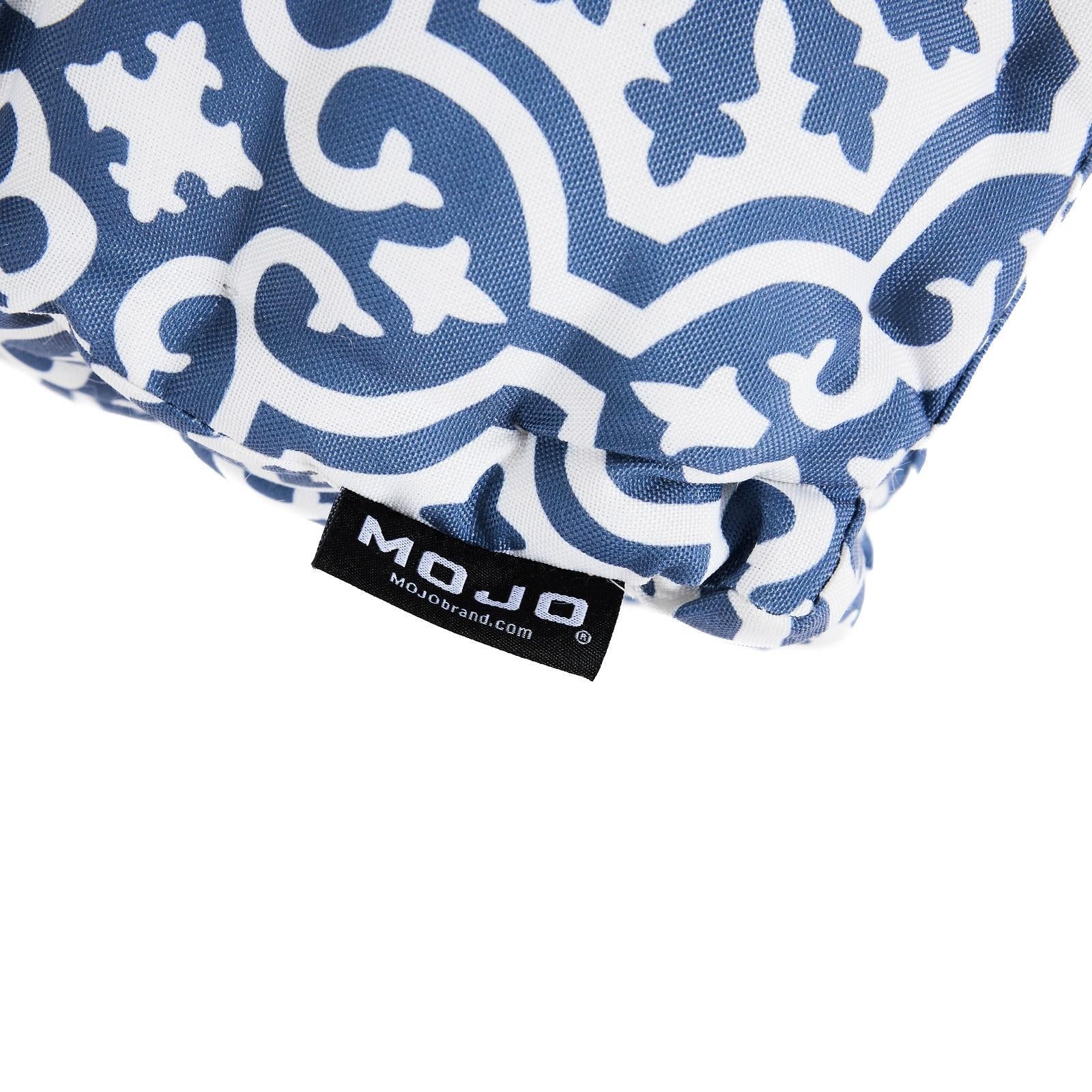 Mojo 100cm Blue and White Marrakesh Outdoor Mid-Back Cushion