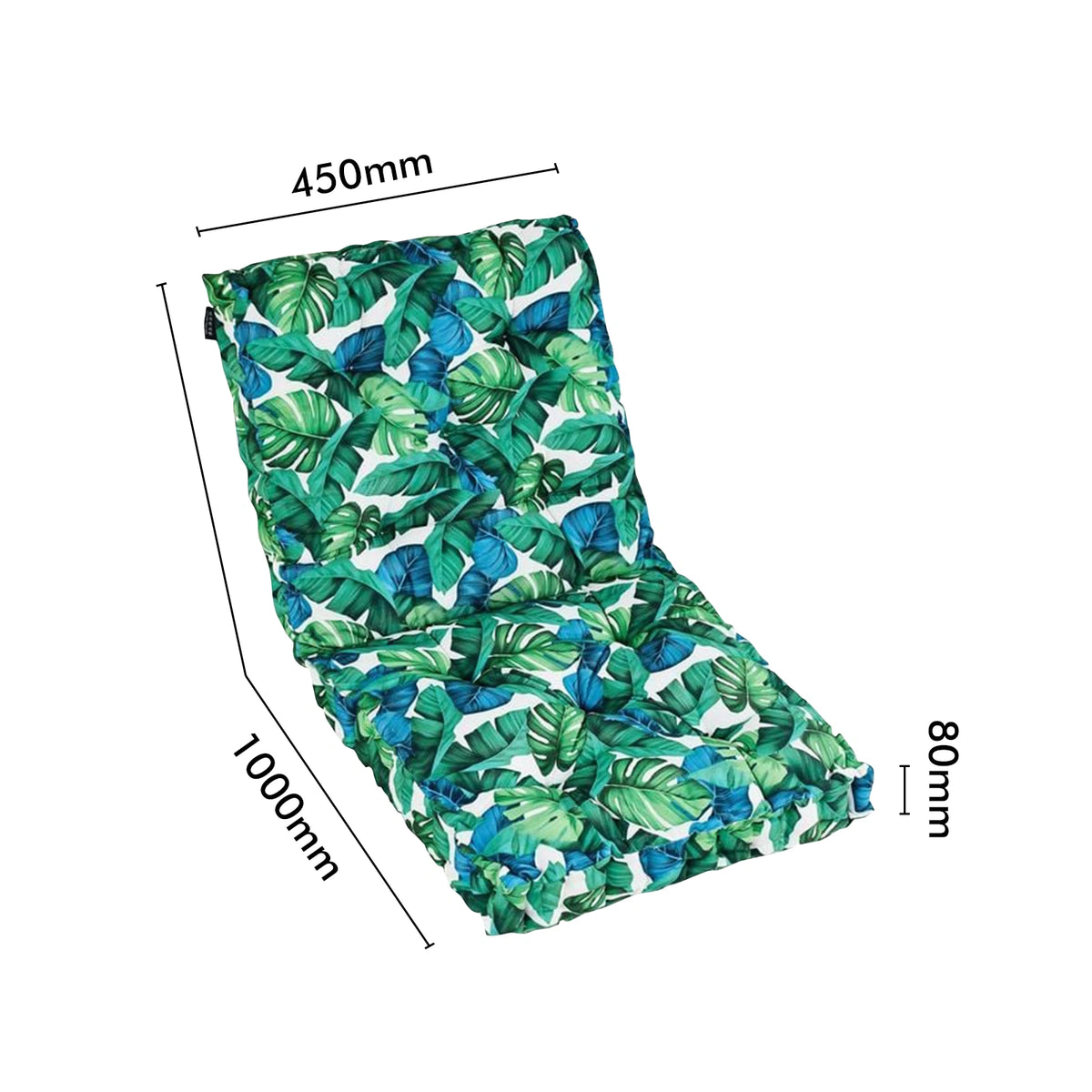 Mojo MJOC0219 Leaf Multi Outdoor Floor Cushion – multicolour tropical leaf waterproof floor cushion for outdoor seating areas