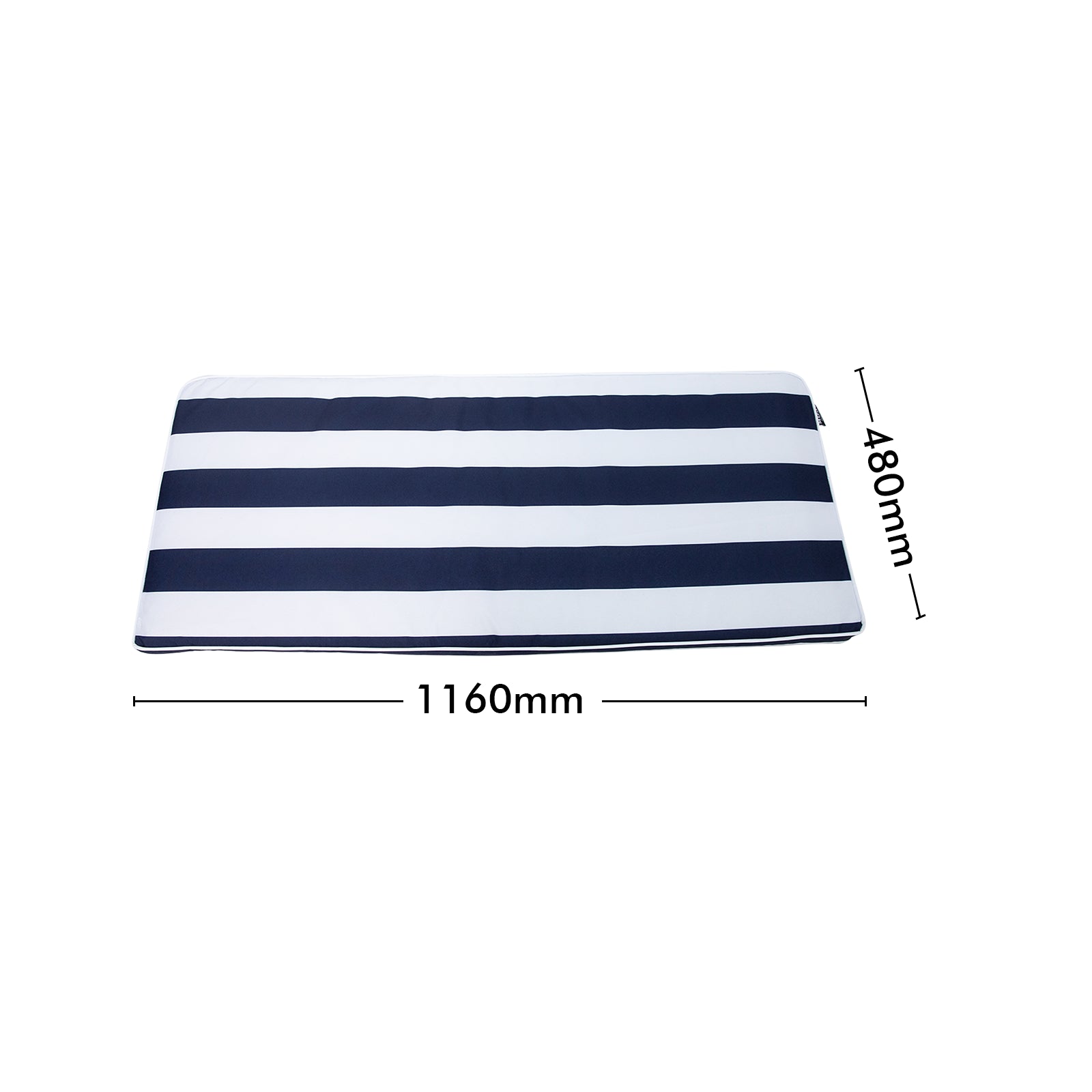 Mojo 116cm Blue & White Cabana Stripe Navy Outdoor Bench Cushion