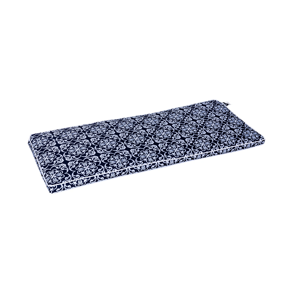 Mojo 116cm Blue & White Moroccan Navy Outdoor Bench Cushion