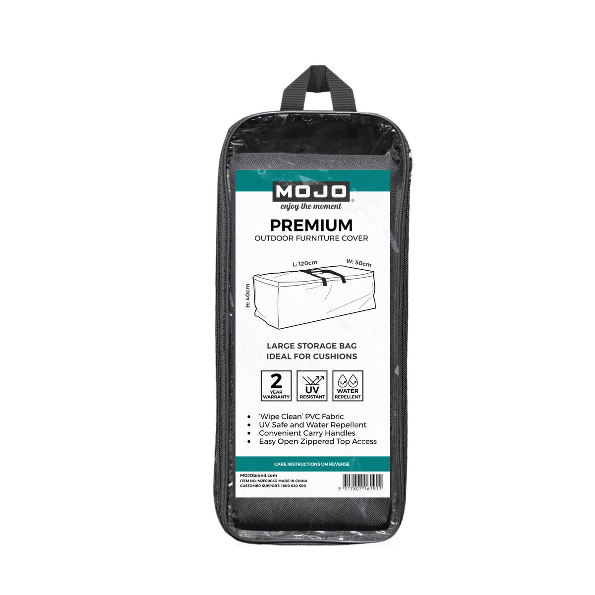 Mojo MJFC0043 Premium Storage Bag Outdoor Furniture Cover – weatherproof storage bag for outdoor cushions and furniture accessories
