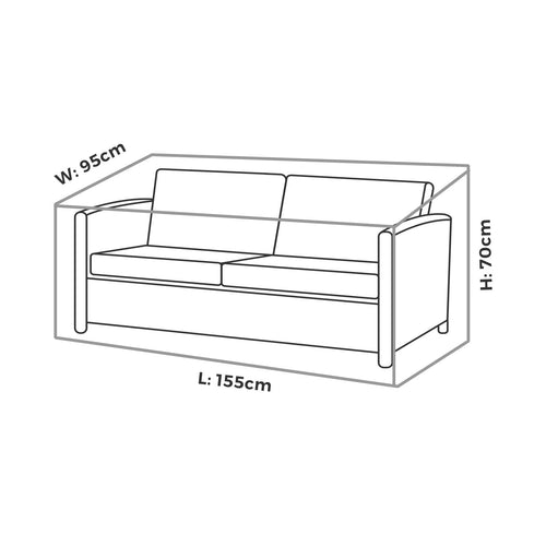 Mojo 155cm Small 2-Seat Lounge Premium Outdoor Furniture Cover