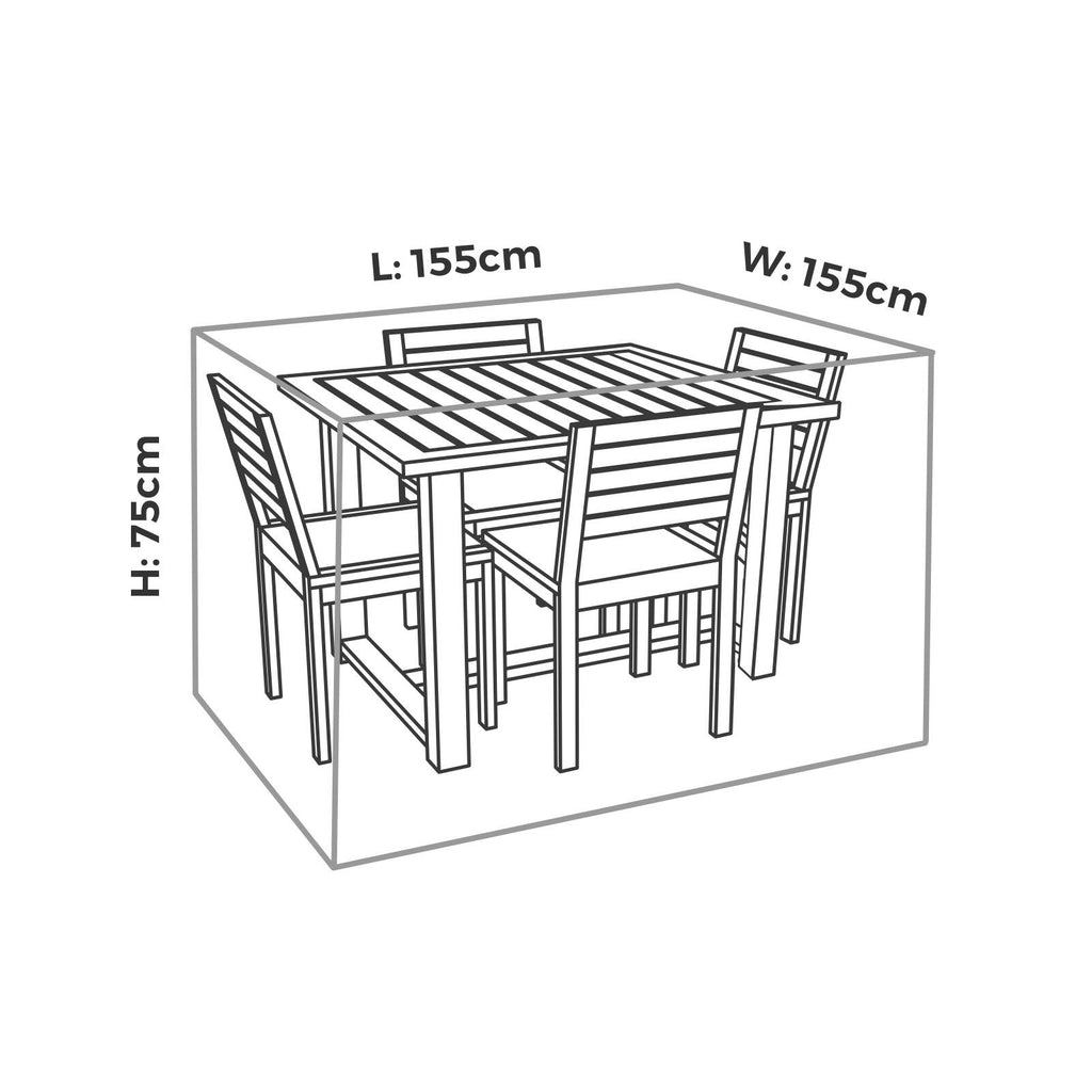 Mojo 155cm Square All-Weather Table & Chairs All-Weather Outdoor Furniture Cover