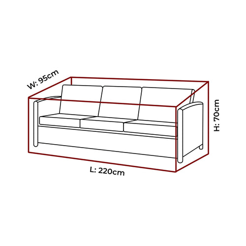 Mojo 220cm 3-Seat Lounge Ultimate Outdoor Furniture Cover