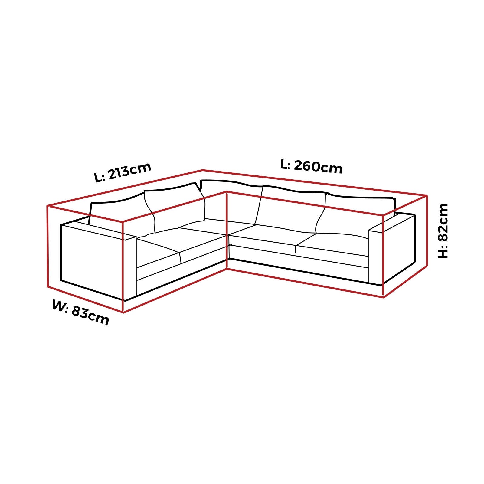 Mojo MJFC0030 Ultimate Corner Lounge Outdoor Furniture Cover – heavy-duty UV-resistant cover for large outdoor corner sofas