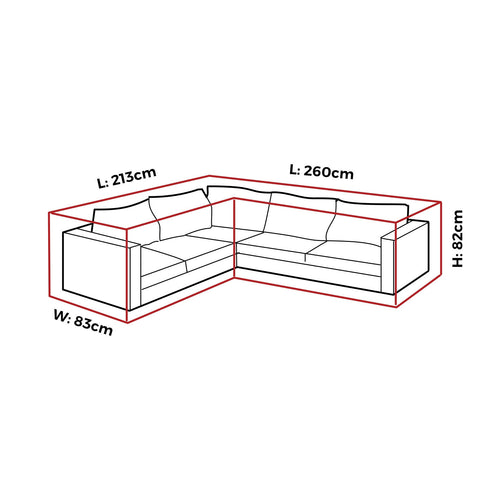 Mojo 260cm Ultimate Corner Lounge Outdoor Furniture Cover