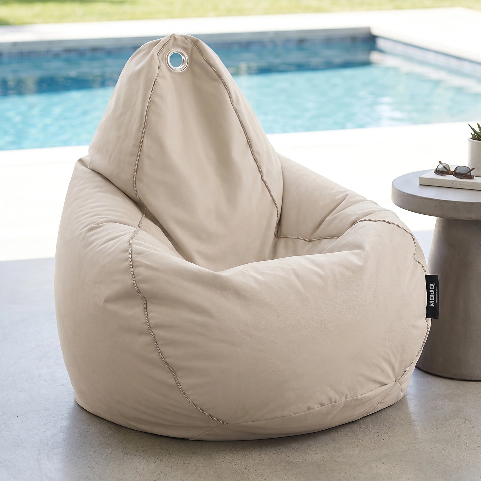 Mojo MJOF0043 Beige Outdoor Bean Bag Cover – durable UV-resistant beige bean bag cover for outdoor garden lounging