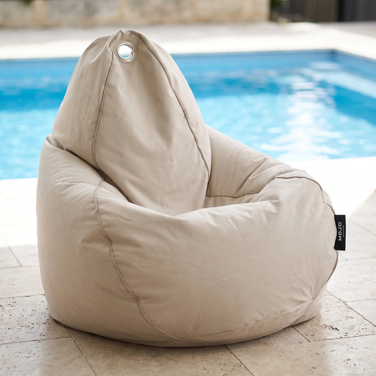 Mojo MJOF0043 Beige Outdoor Bean Bag Cover – durable UV-resistant beige bean bag cover for outdoor garden lounging
