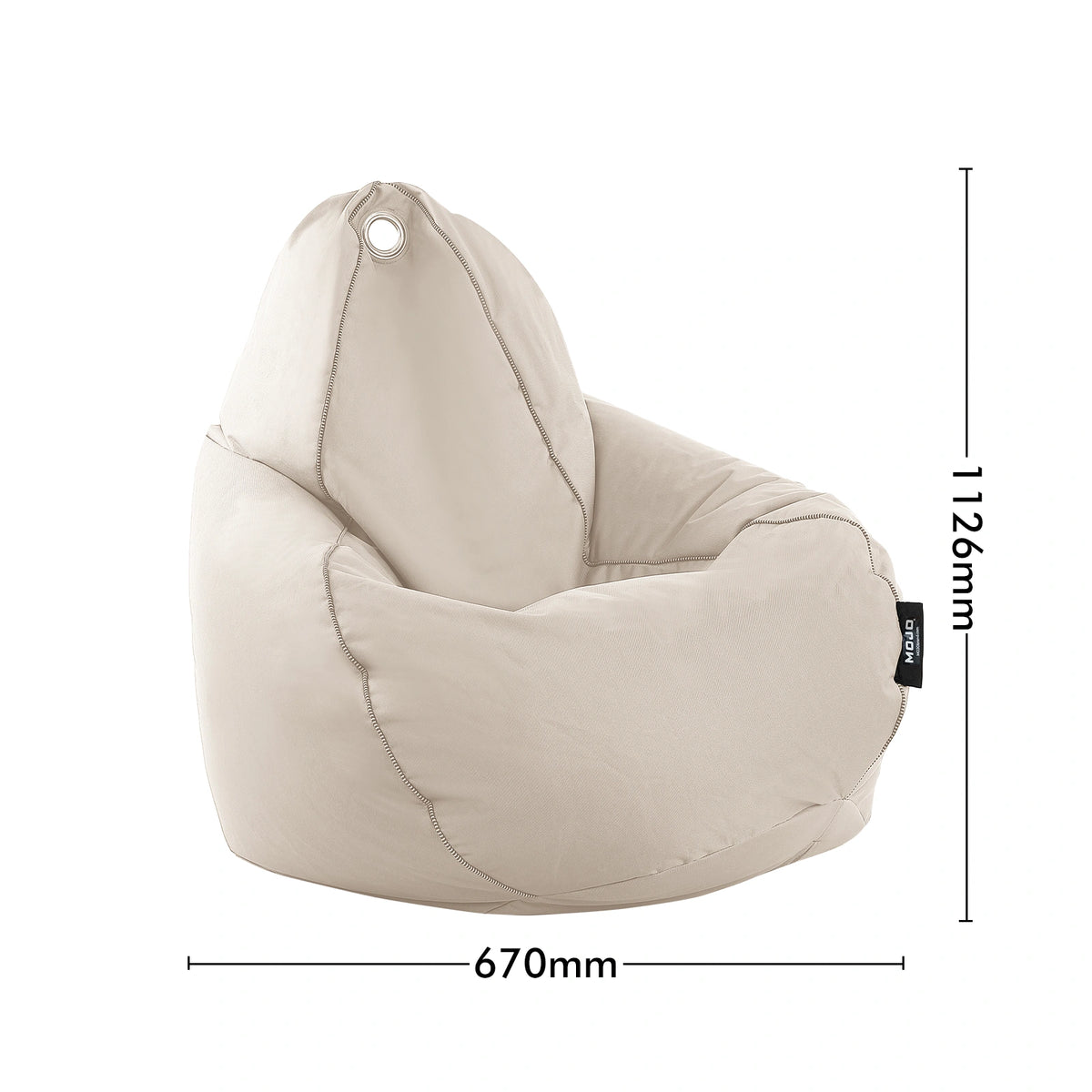 Mojo MJOF0043 Beige Outdoor Bean Bag Cover – durable UV-resistant beige bean bag cover for outdoor garden lounging