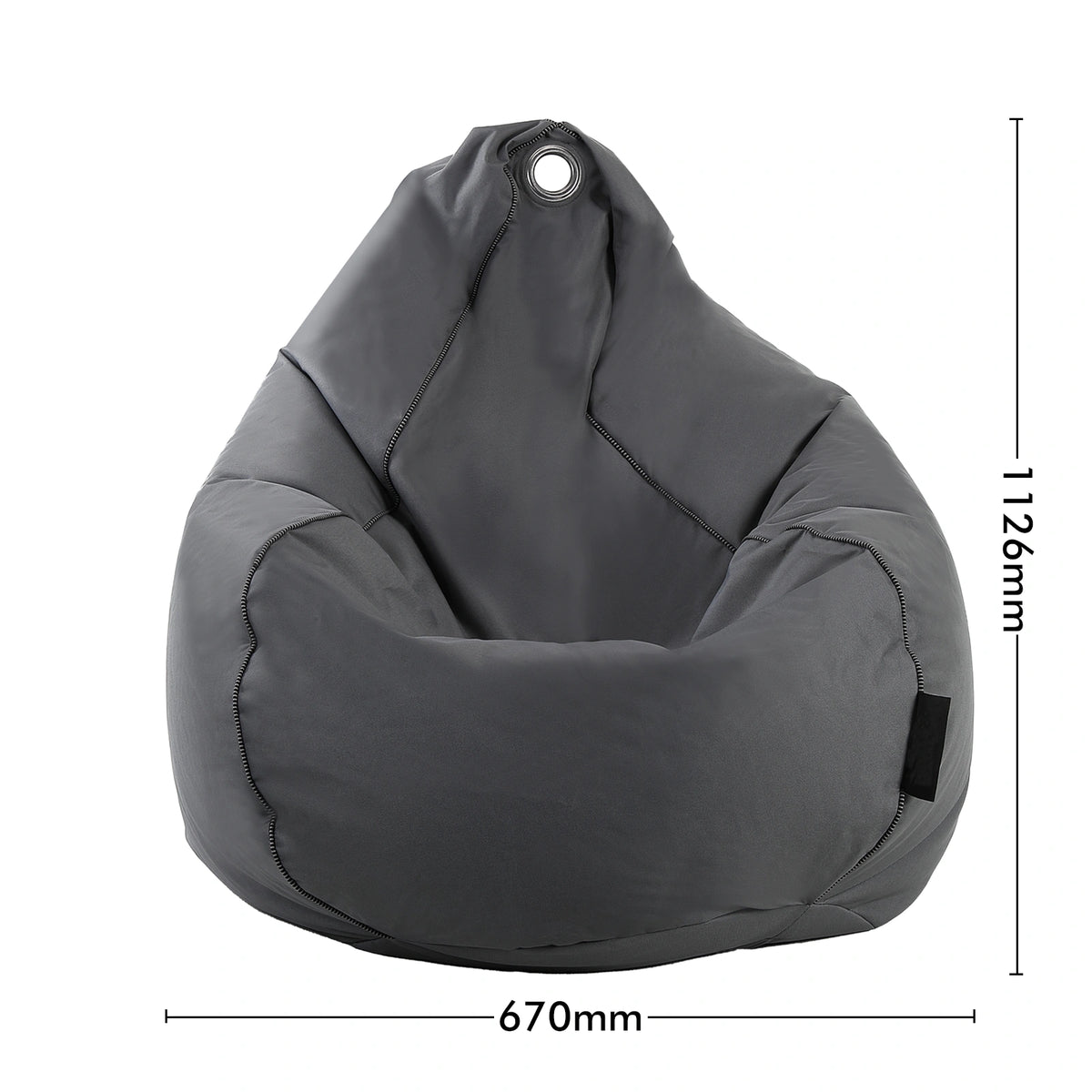 Mojo MJOF0044 Charcoal Outdoor Bean Bag Cover – waterproof charcoal bean bag cover for outdoor and poolside use