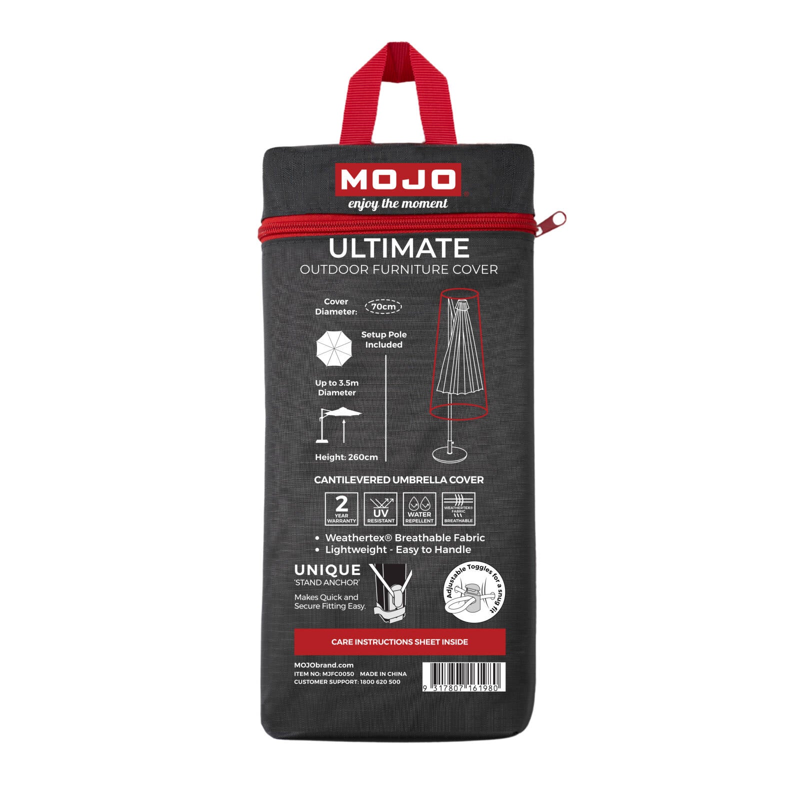 Mojo 39cm Ultimate Outdoor Furniture Cover Cantilever Umbrella